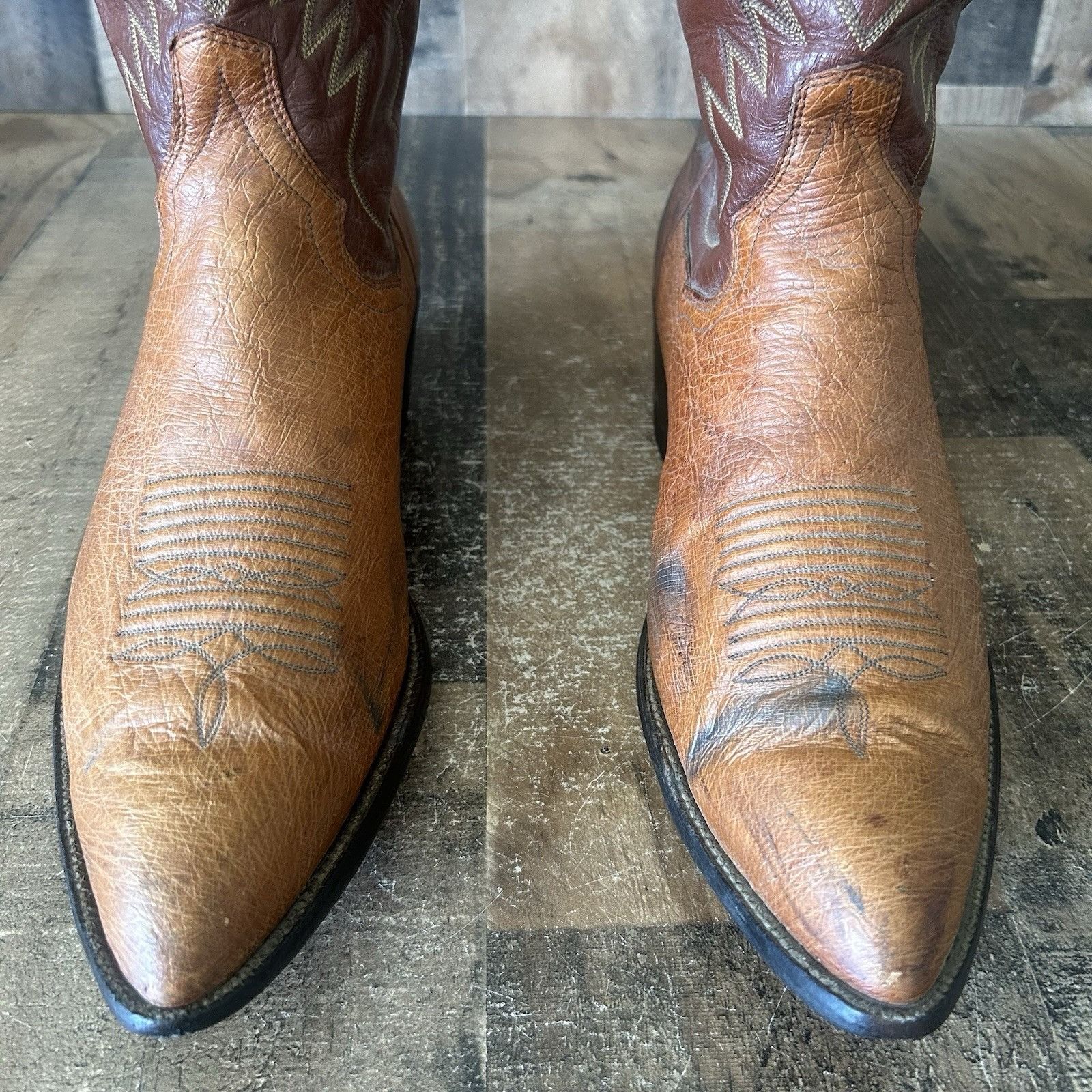 Panhandle Slim Panhandle Slim Vintage Smooth Ostrich Cowboy Boots Mens 12 D Size US 12 / EU 45 - 10 Thumbnail