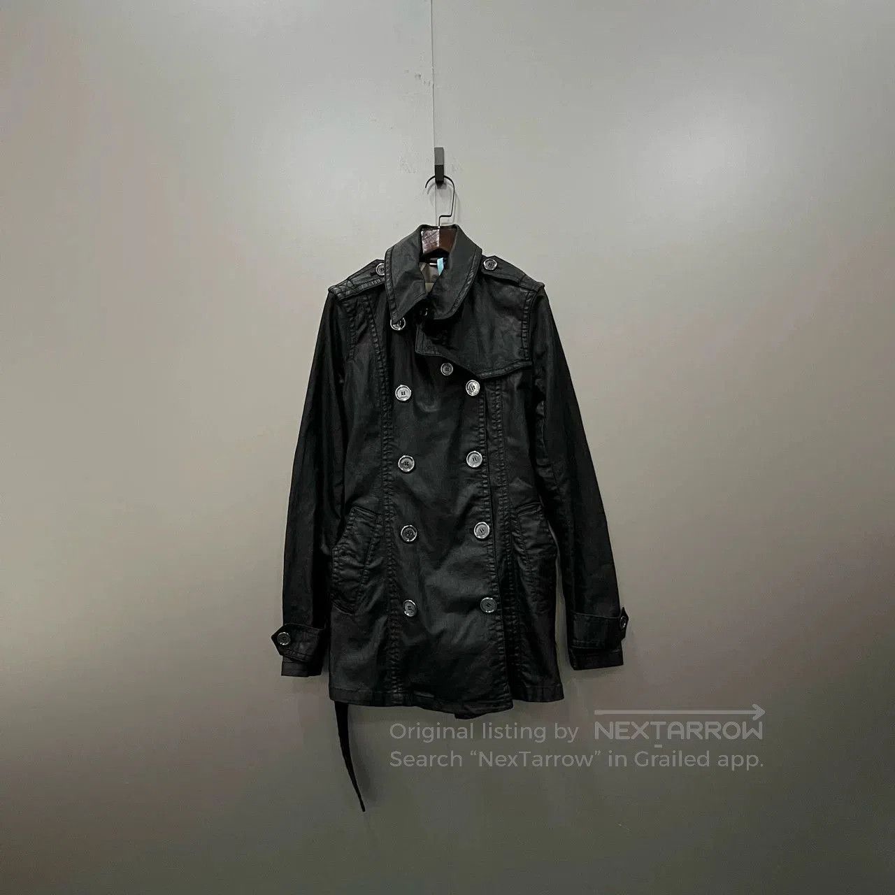 Burberry Burberry Black Double-Breasted Leather Jacket. Size S / US 4 / IT 40 - 1 Thumbnail