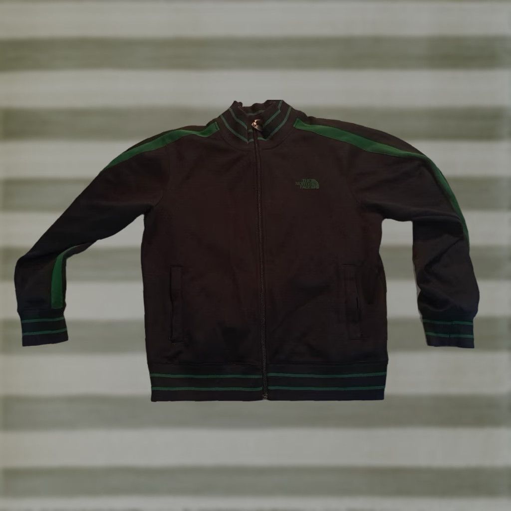 The North Face VINTAGE The North Face Full Zip Track Jacket Grey Striped Large Men Size US L / EU 52-54 / 3 - 1 Thumbnail
