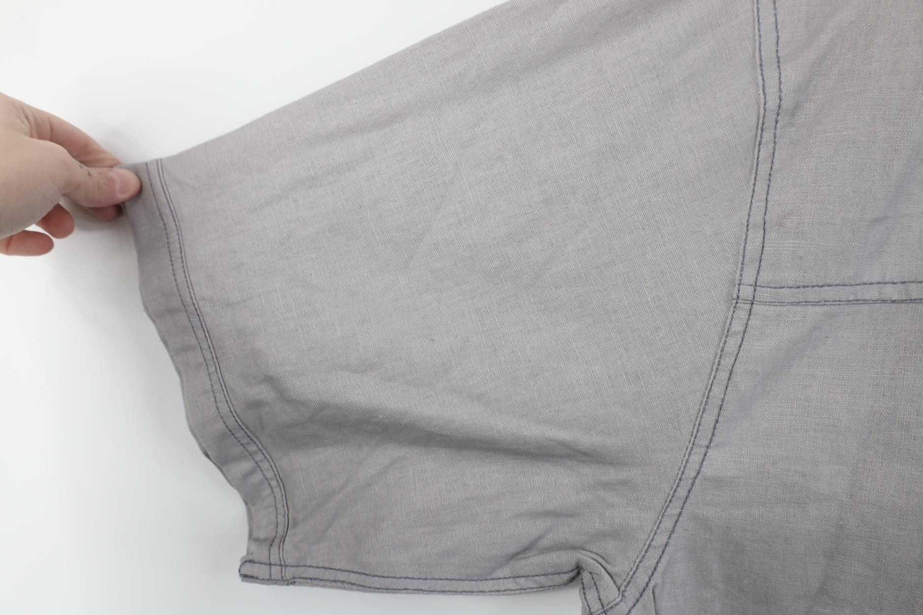Vintage Deadstock Vintage 90s Streetwear Baggy Fit Button Shirt Gray Size US XL / EU 56 / 4 - 10 Thumbnail