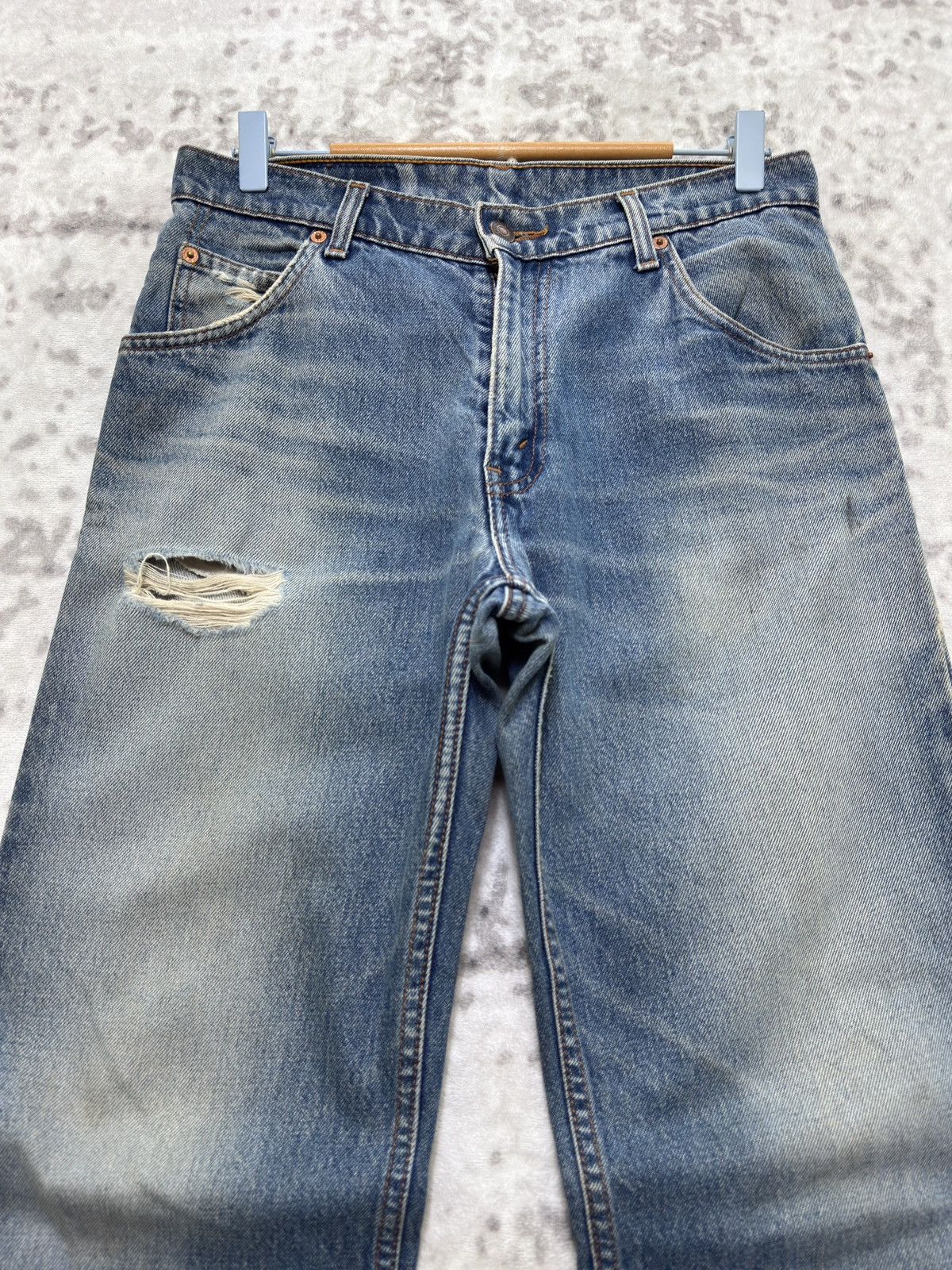 Levi's Levi’s Orange Tab 606 Grunge Distressed Straight Leg Denim Size US 29 - 3 Thumbnail