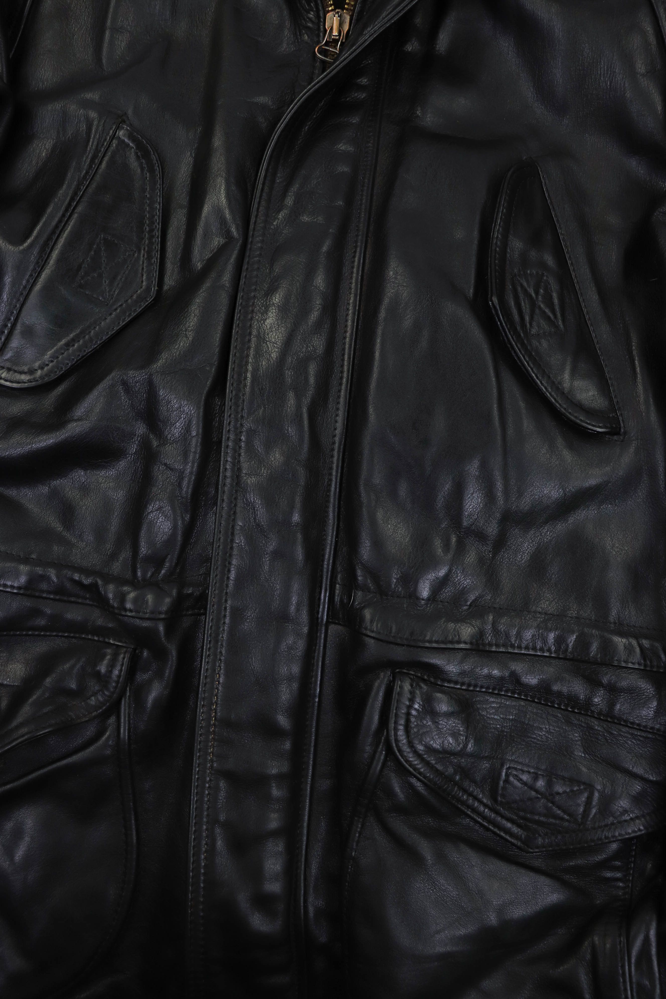 NFL 90s Vintage REDSKINS Black Heavy Leather Jacket Parka Size US L / EU 52-54 / 3 - 6 Thumbnail