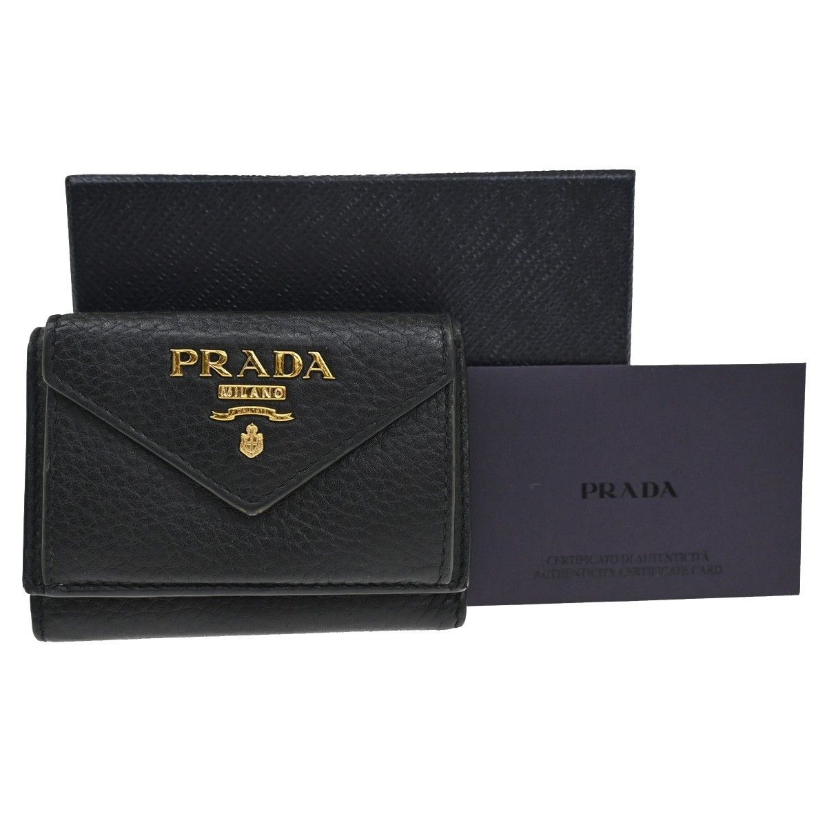 Prada Prada Front Pocket Trifold Wallet Vitello Move Size ONE SIZE - 1 Thumbnail