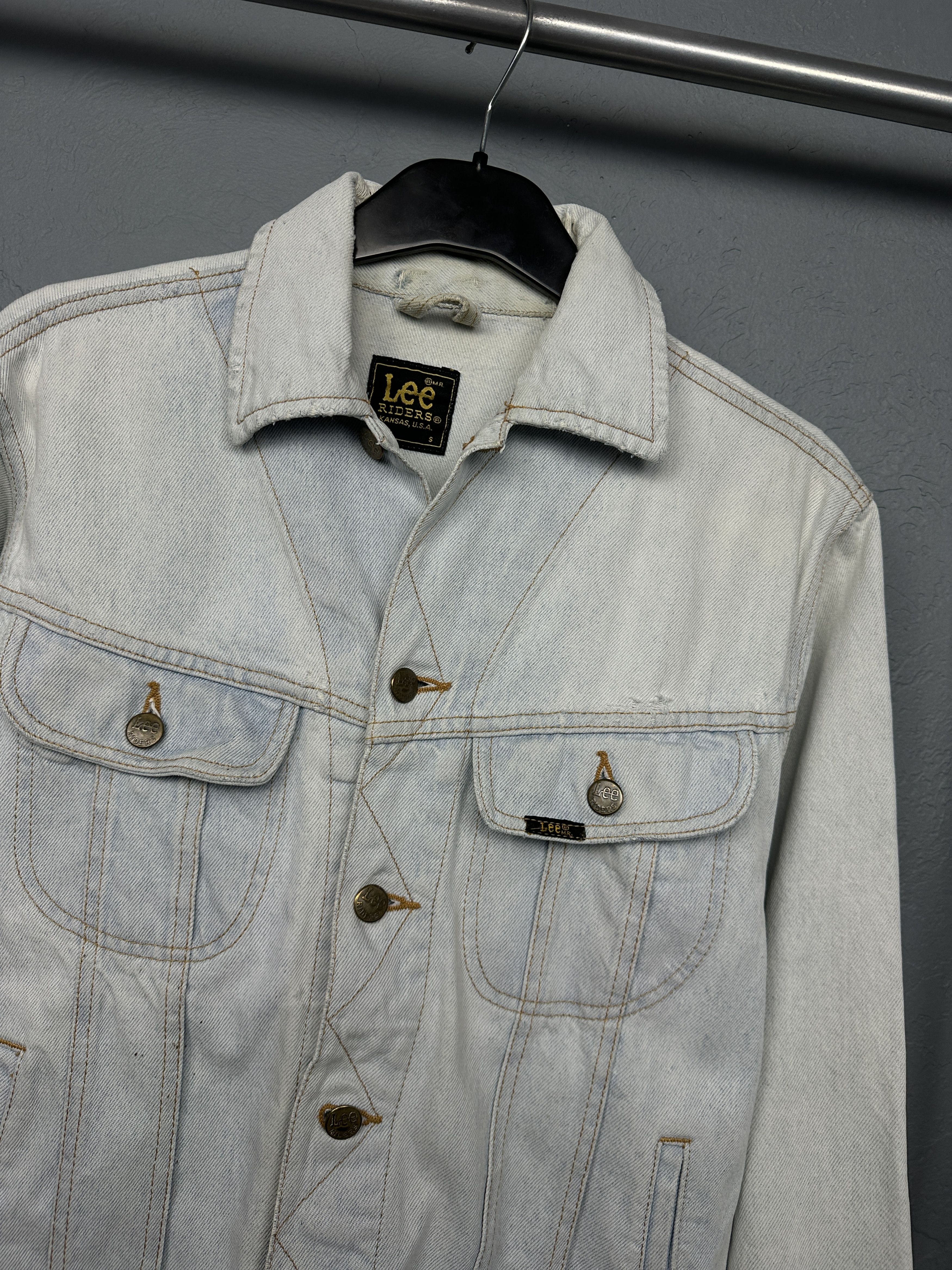 Lee Lee Rider 90s Vintage Mens Denim Jacket Size US S / EU 44-46 / 1 - 2 Thumbnail