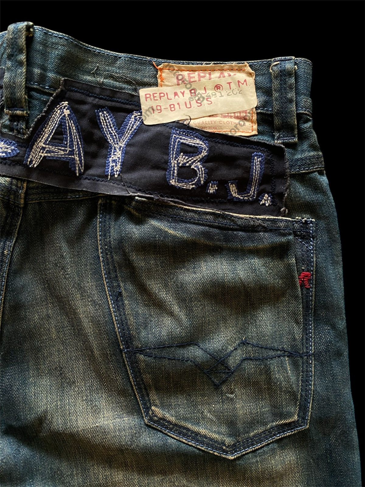Hysteric Glamour × Japanese Brand × Tornado Mart 💥last call💥Baggy Jeans Vintage Japanese Replay Mud Rusty Size US 34 / EU 50 - 4 Thumbnail
