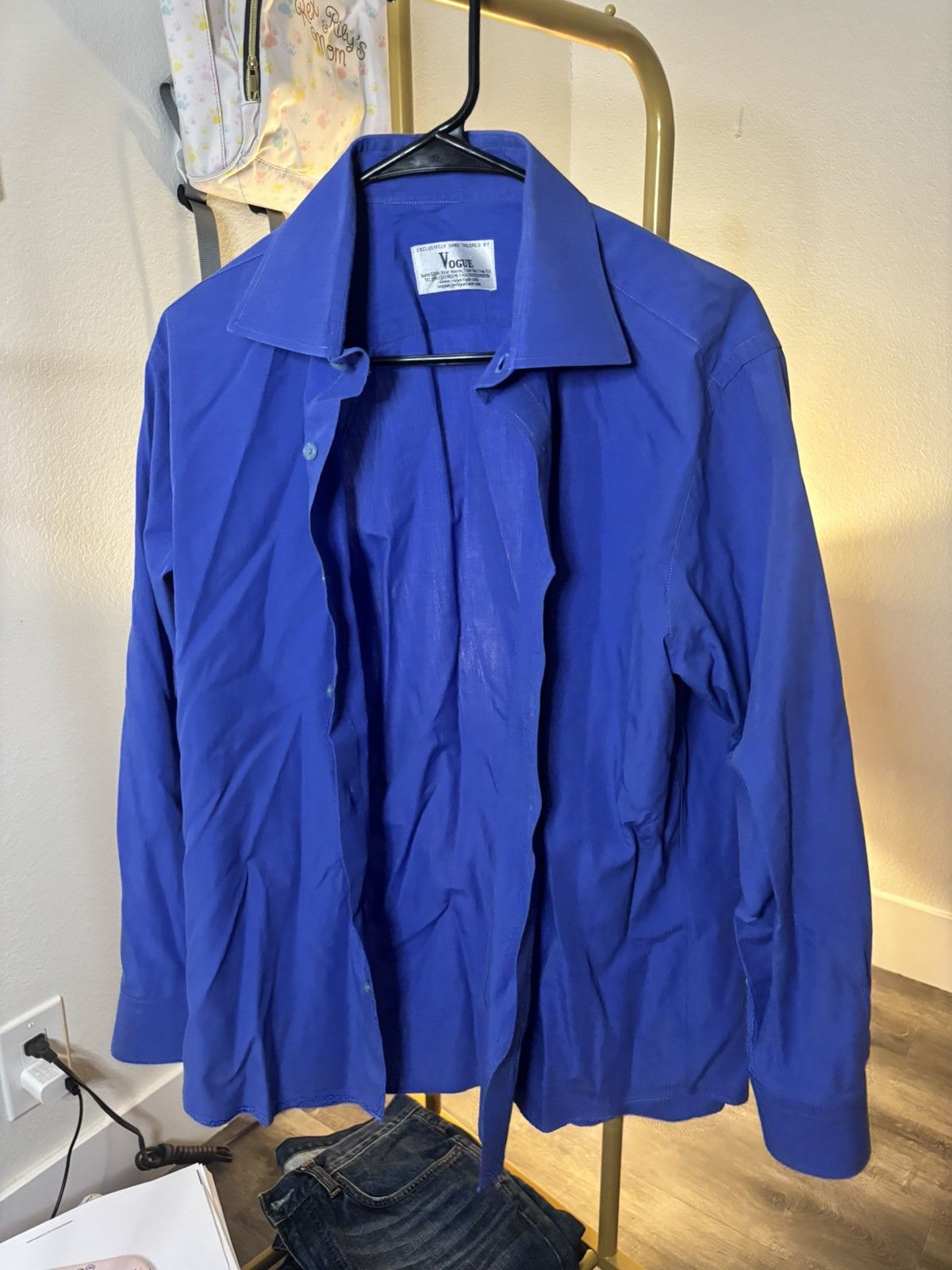 Vogue Vogue Cobalt Blue Tailored Shirt Size US M / EU 48-50 / 2 - 1 Thumbnail