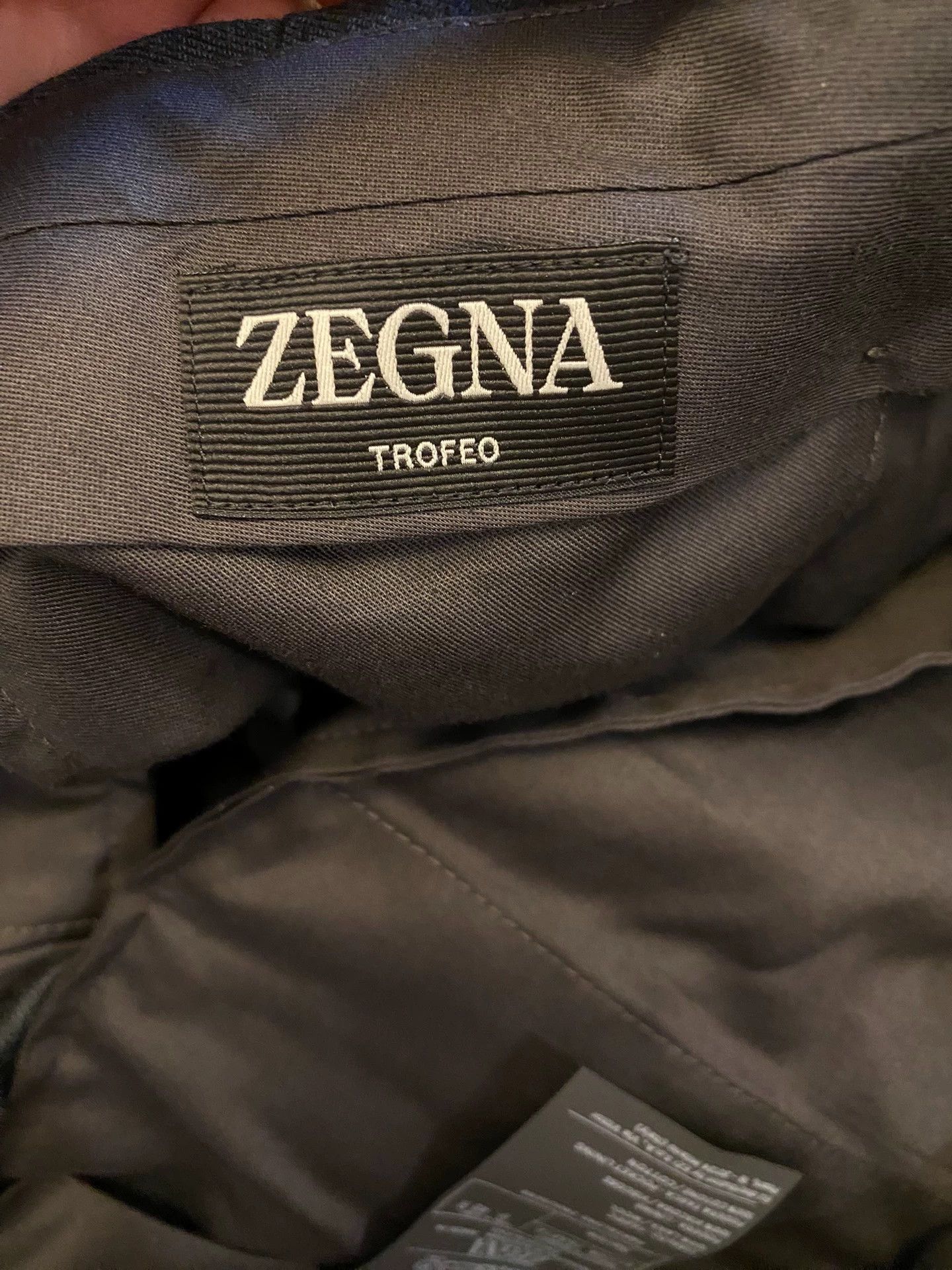 Ermenegildo Zegna Zegna Main Line Swiss-Made 100% Wool Charcoal Trousers Size US 32 / EU 48 - 6 Thumbnail