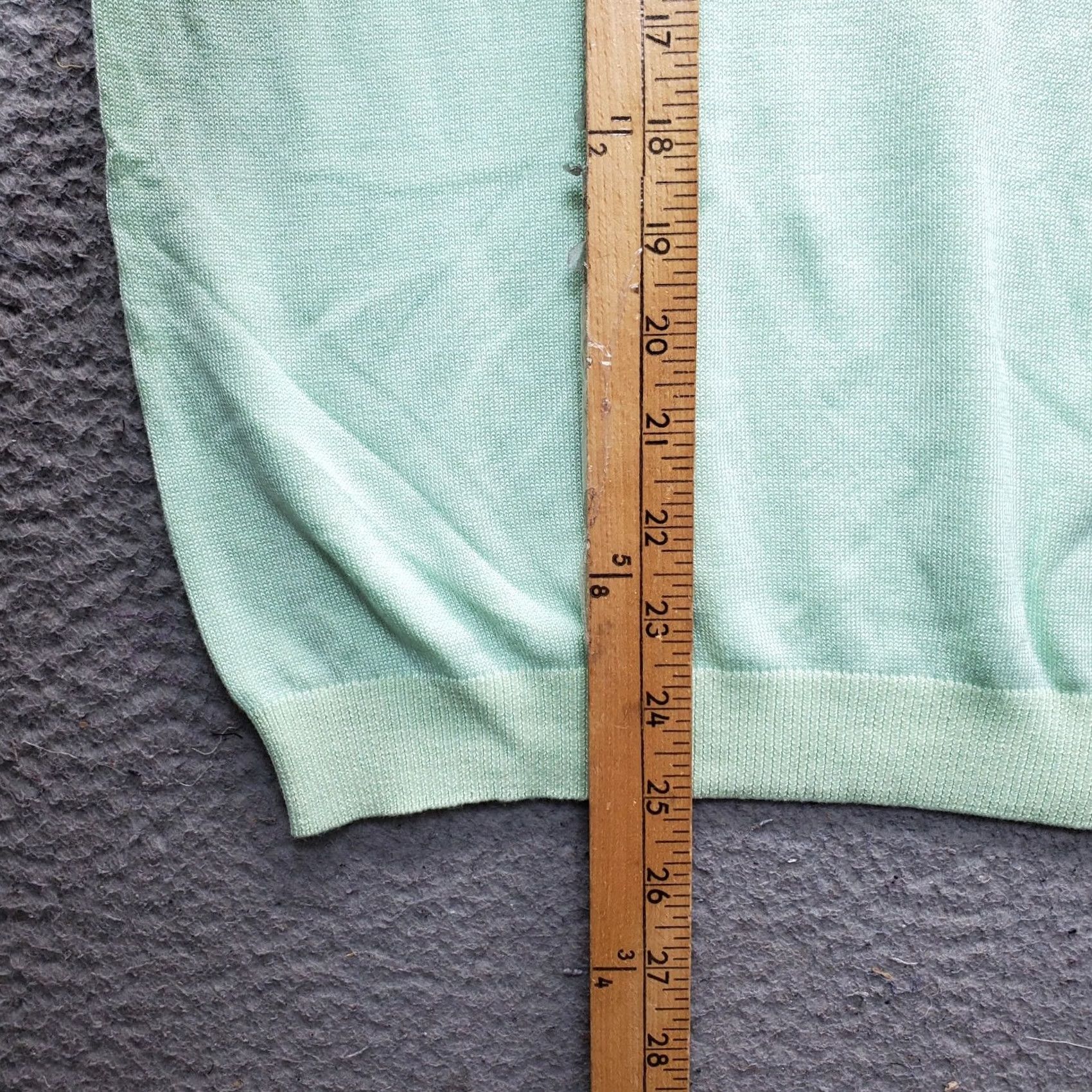 Vintage Joseph A Sweater Womens L Green Puff Sleeve Crewneck Ribbed Cuff Hem Pullover Size L / US 10 / IT 46 - 3 Thumbnail