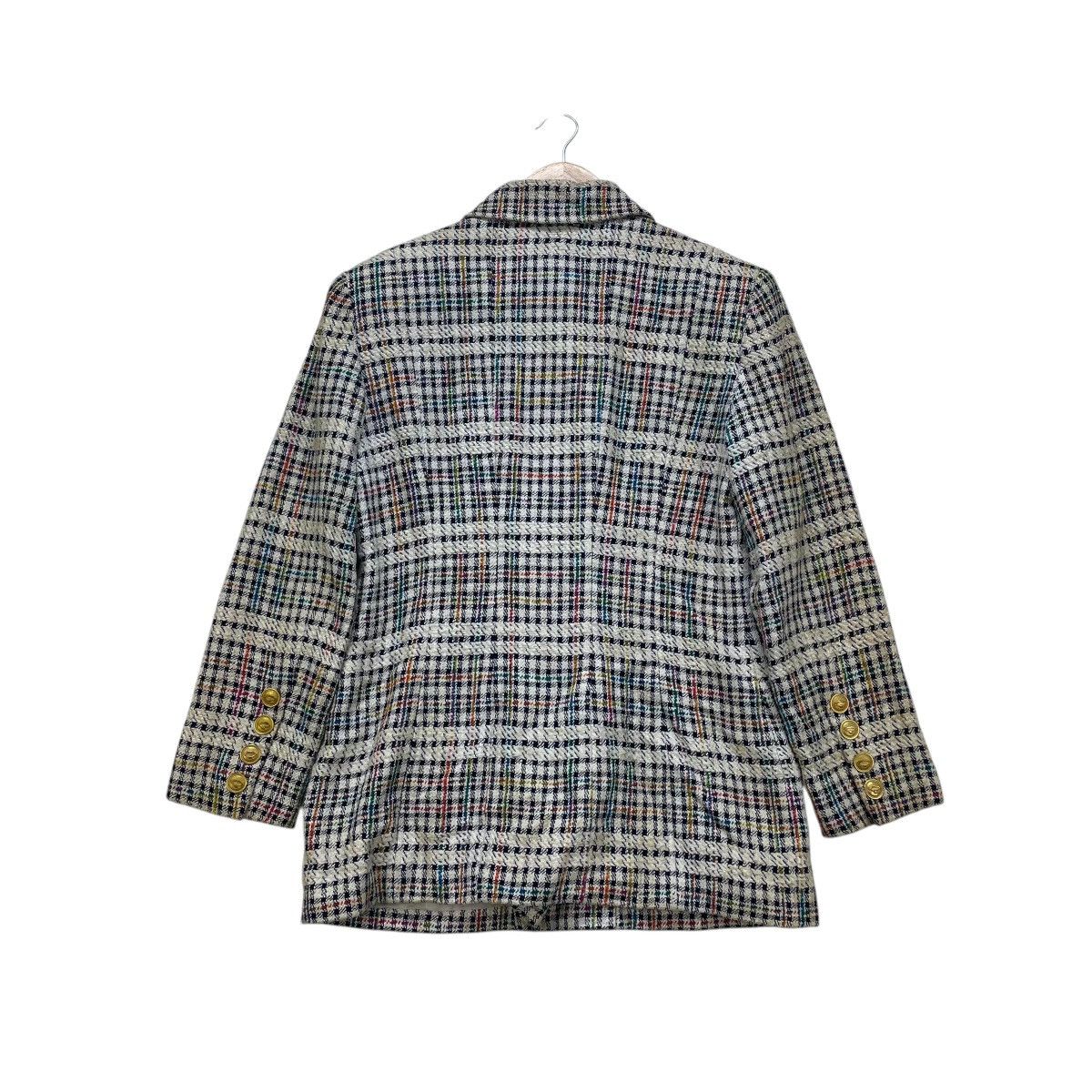 Oscar De La Renta 💥Vintage Oscar De La Renta Multicolour Checked Jacket Size M / US 6-8 / IT 42-44 - 2 Thumbnail