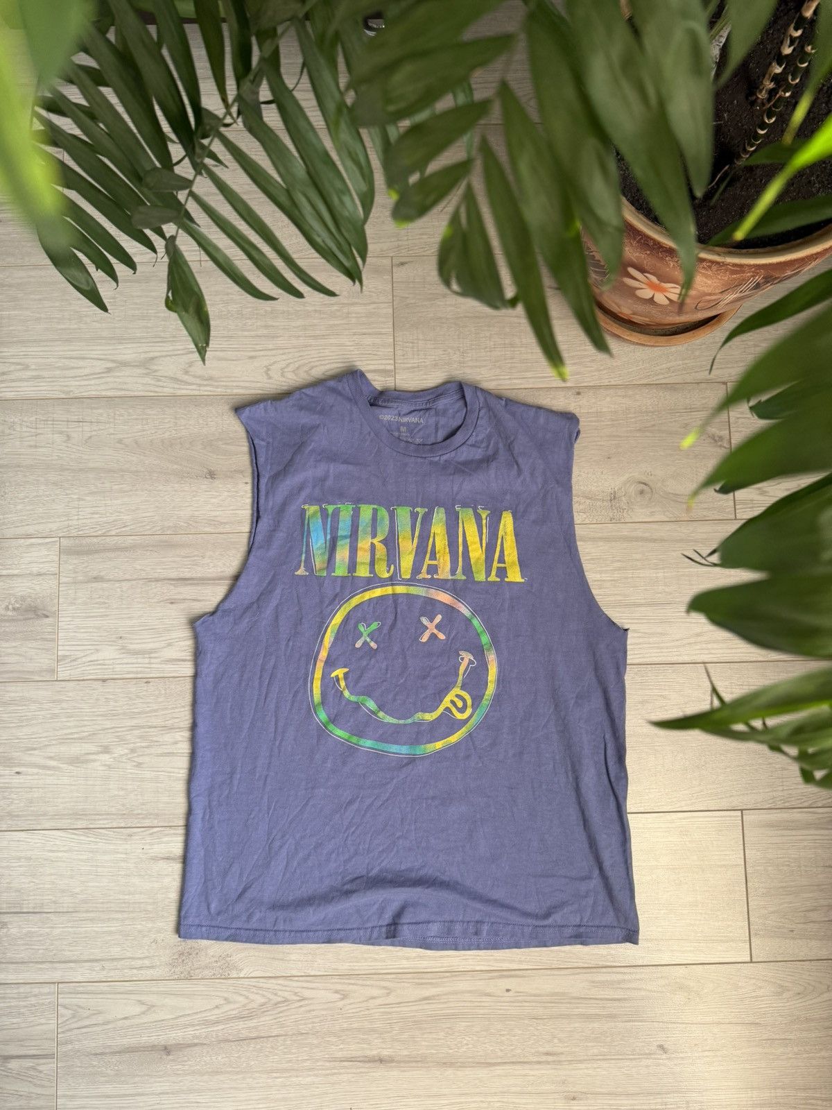 Nirvana Vintage Nirvana Tie-Dye Logo Tee (Purple) sleeveless Size US M / EU 48-50 / 2 - 1 Thumbnail