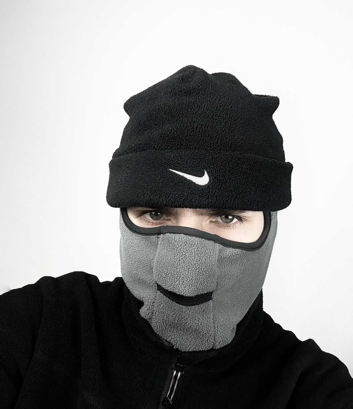 Japanese Brand × Nike × Vintage Vintage Nike Fleece Hat Beanie Y2K Size ONE SIZE - 2 Thumbnail