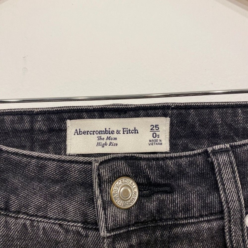 Abercrombie & Fitch Abercrombie & Fitch Curve Love The Mom High Rise Jeans in Bl Size 25" / US 0 / IT 36 - 3 Thumbnail