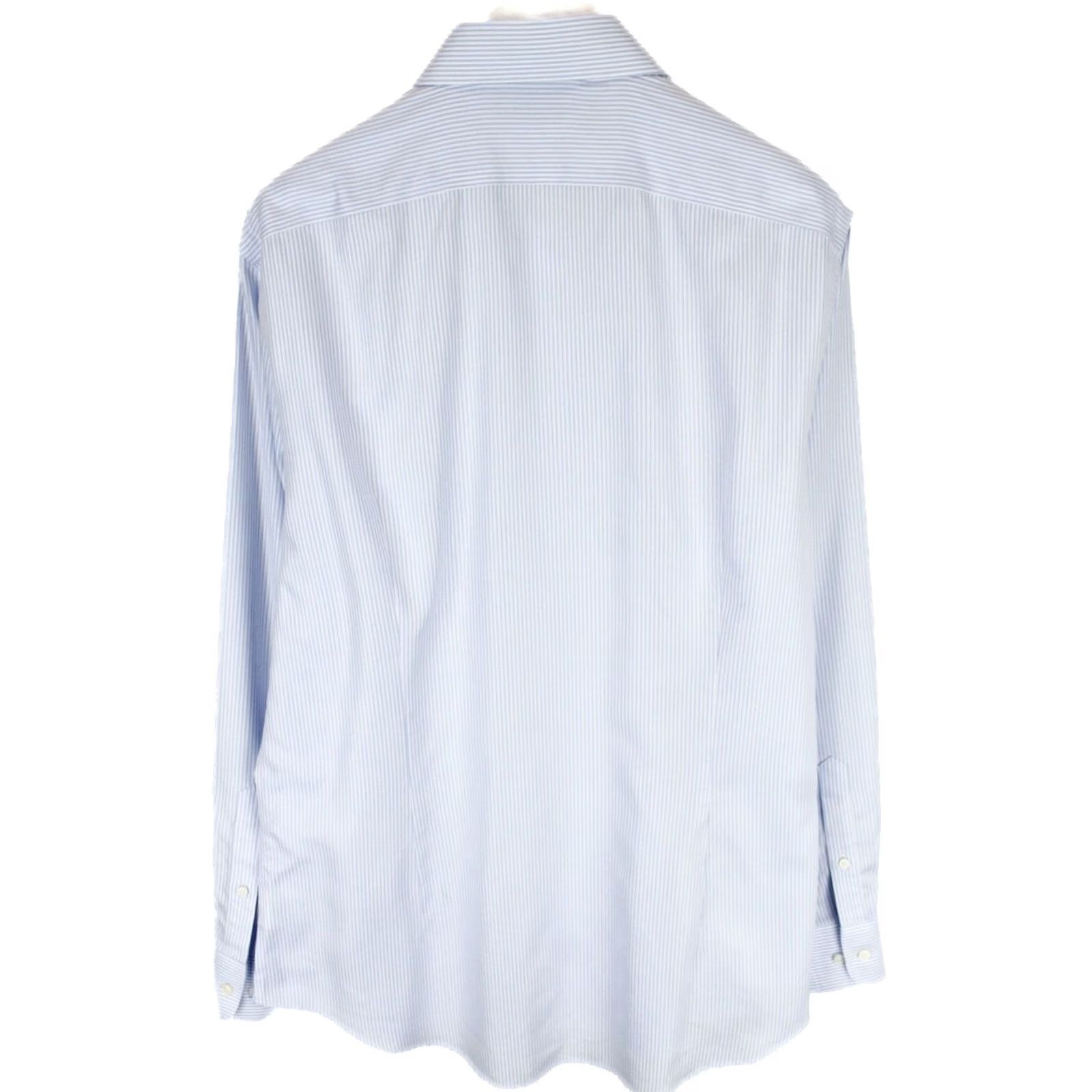 Suitsupply SUITSUPPLY Shirt Men 46 18 Extra Slim Fit Pinstripe Button Up Cotton Formal Blue Size 46R - 2 Thumbnail