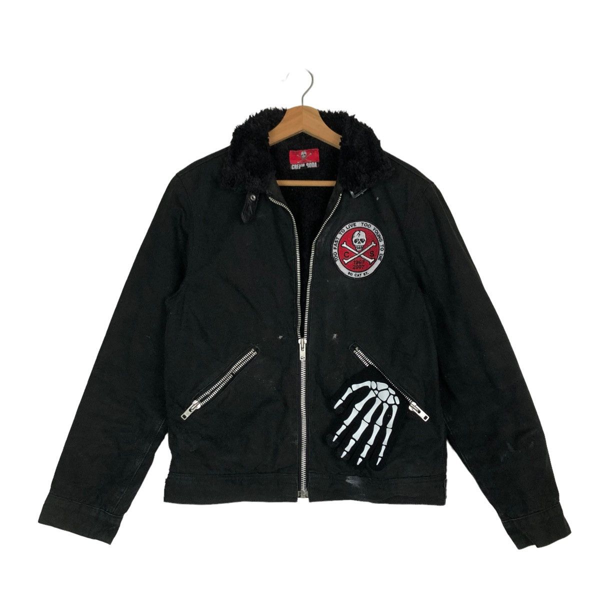 Japanese Brand 💥Punk Design Bondage Cream Soda Racer Jacket Big Logo Size US M / EU 48-50 / 2 - 1 Thumbnail