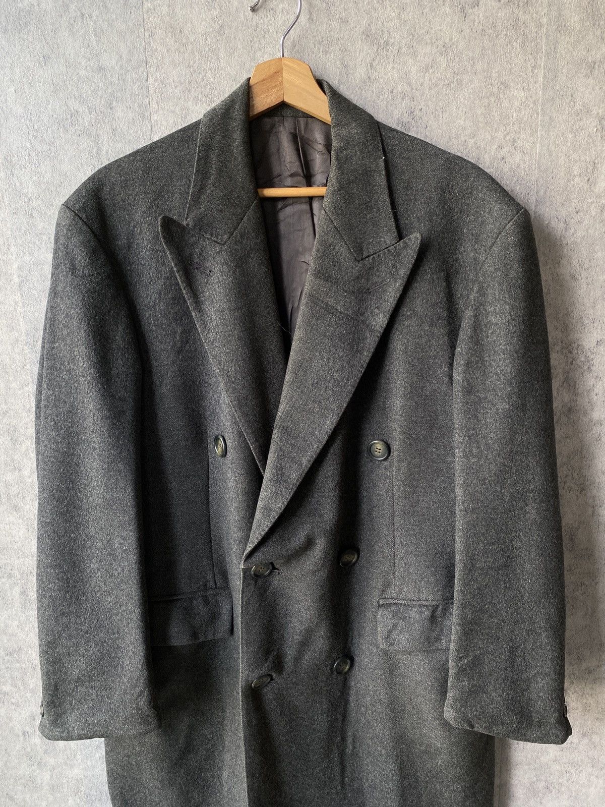 Burberry Prorsum Vintage Burberrys Double Breasted Wool Long Coat Size US L / EU 52-54 / 3 - 4 Thumbnail