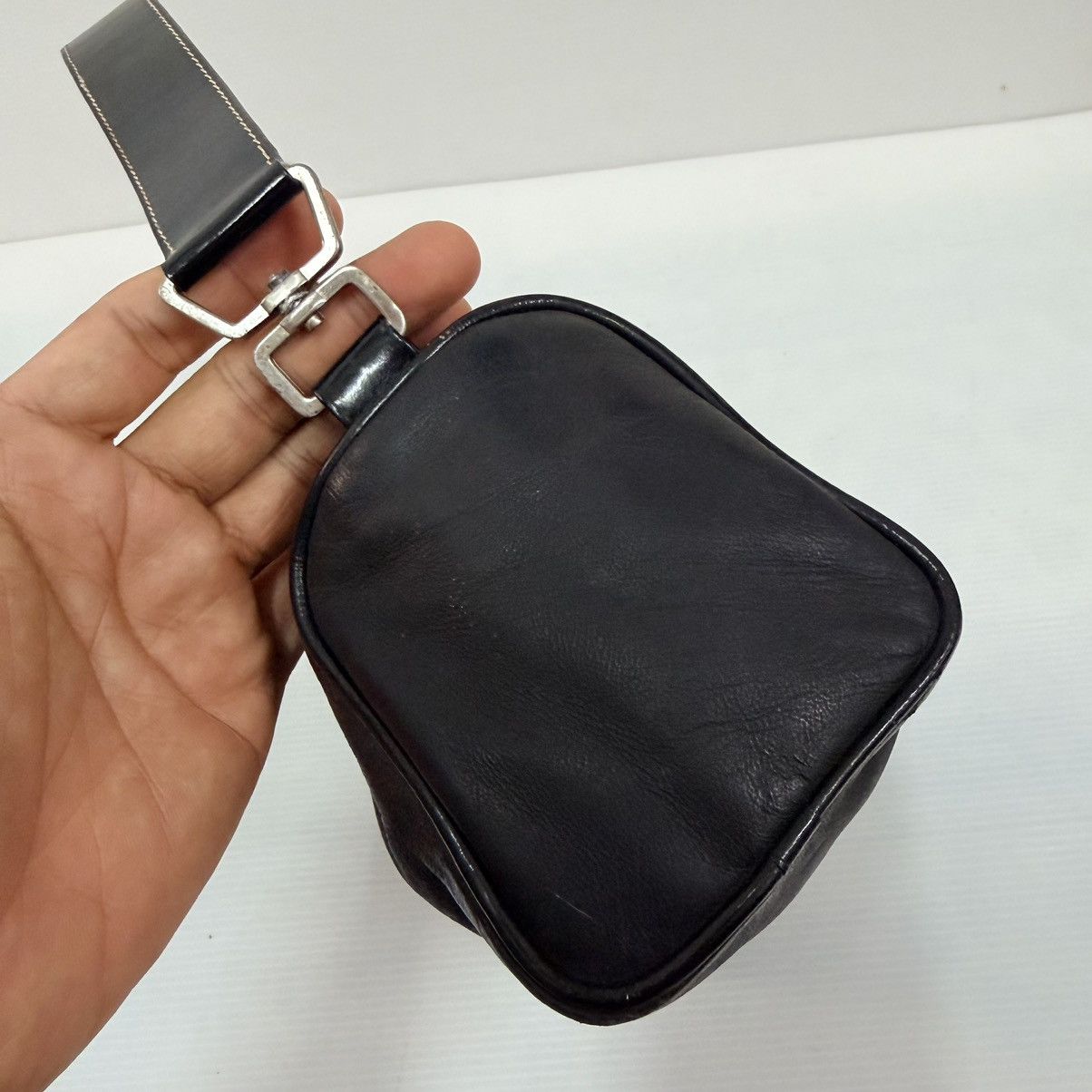 Prada Prada Black Leather Dinner Bag Size ONE SIZE - 6 Thumbnail