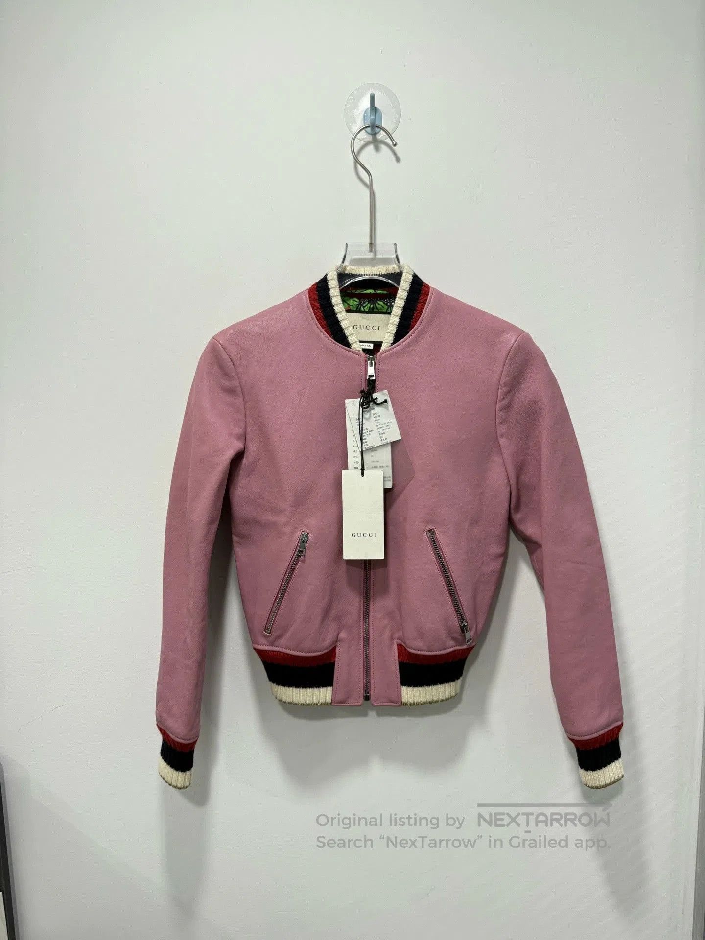 Gucci Gucci Pink Leather Jacket Size 36. Size XS / US 0-2 / IT 36-38 - 1 Thumbnail