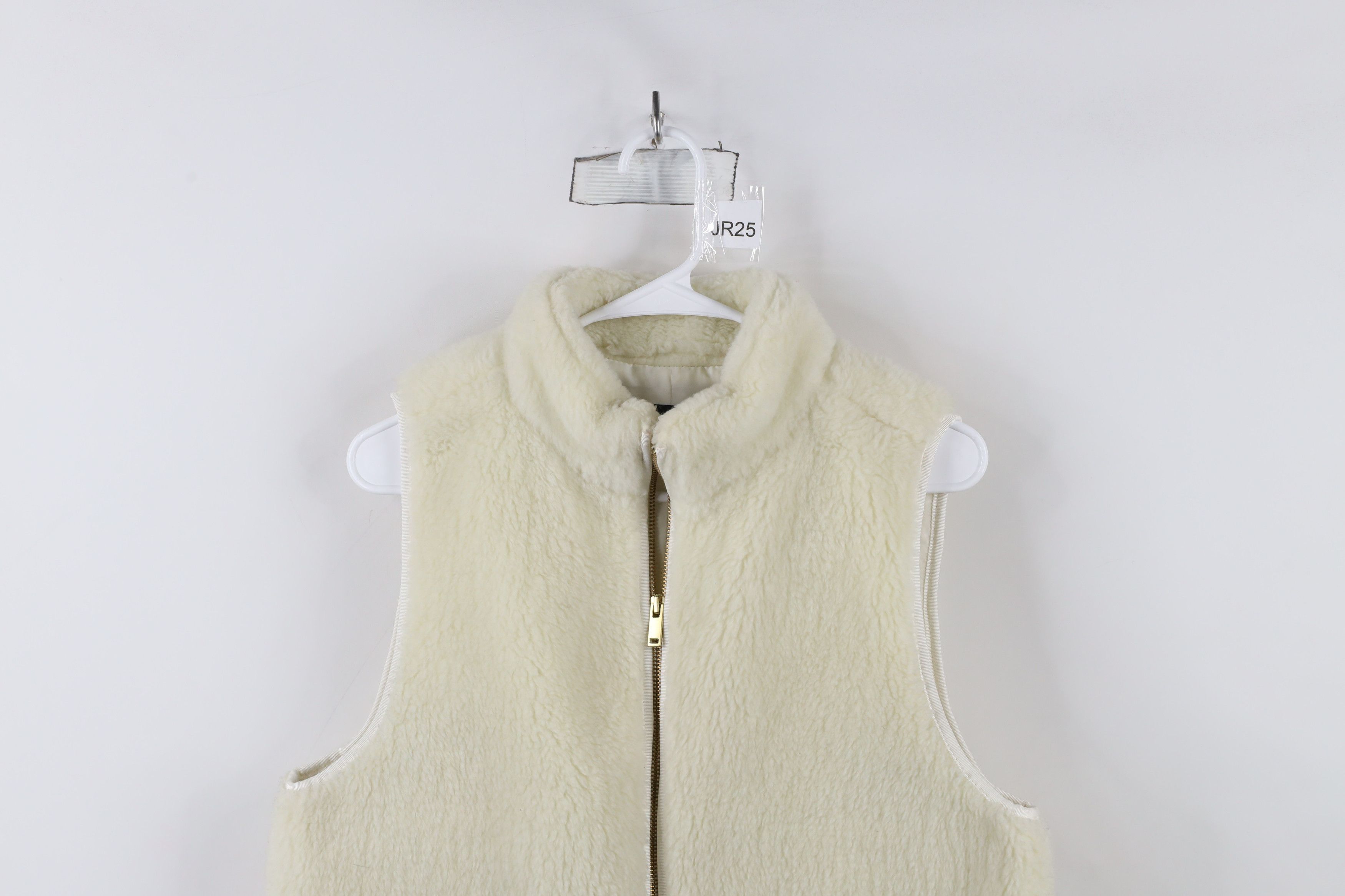 J.Crew × Vintage J Crew Plush Deep Pile Fleece Excursion Vest Jacket Cream Size M / US 6-8 / IT 42-44 - 2 Thumbnail