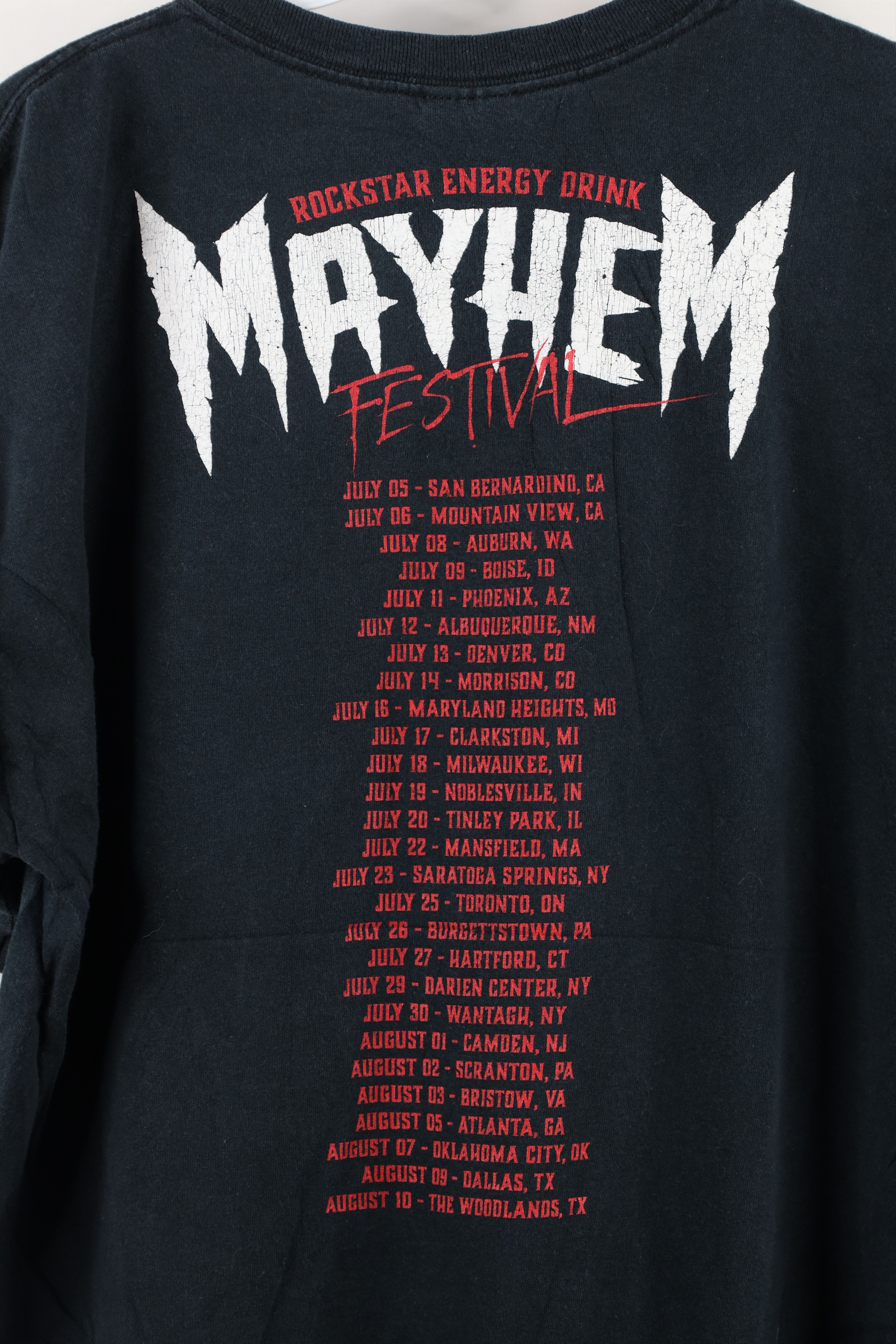Vintage Y2K 2014 Rockstar Energy Drink Mayhem Festival T-Shirt Size US L / EU 52-54 / 3 - 7 Thumbnail
