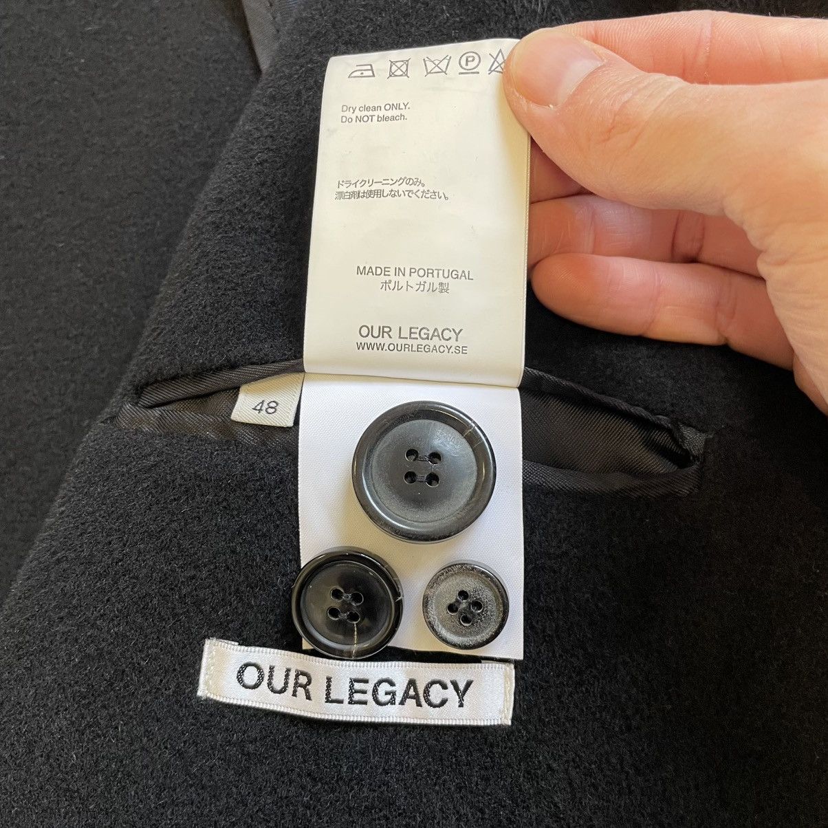 Our Legacy Brushed Black Wool Over Coat Size US M / EU 48-50 / 2 - 12 Thumbnail