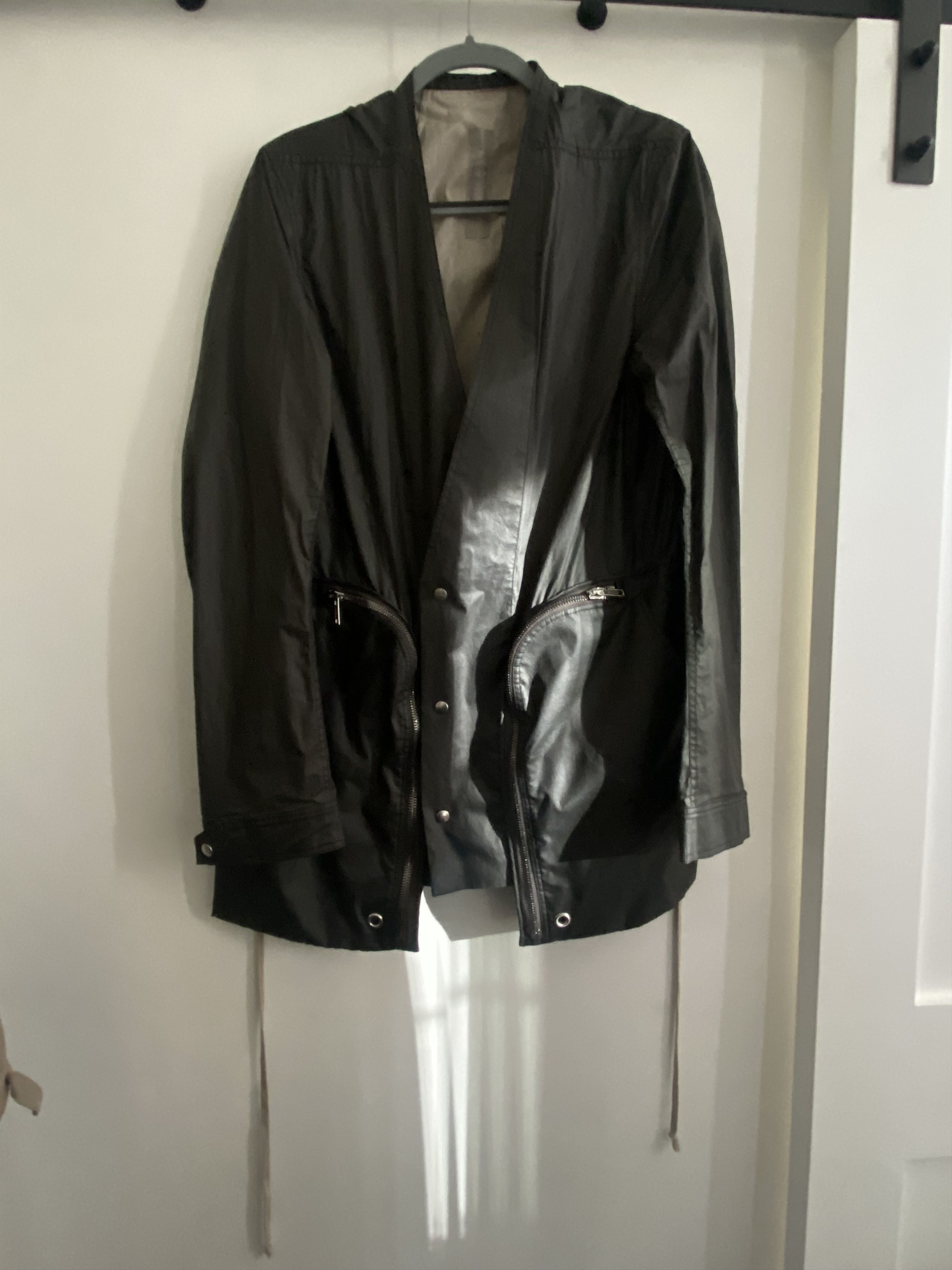Rick Owens Tecuatl Waxed Cotton Bauhaus Jacket Size US M / EU 48-50 / 2 - 1 Thumbnail