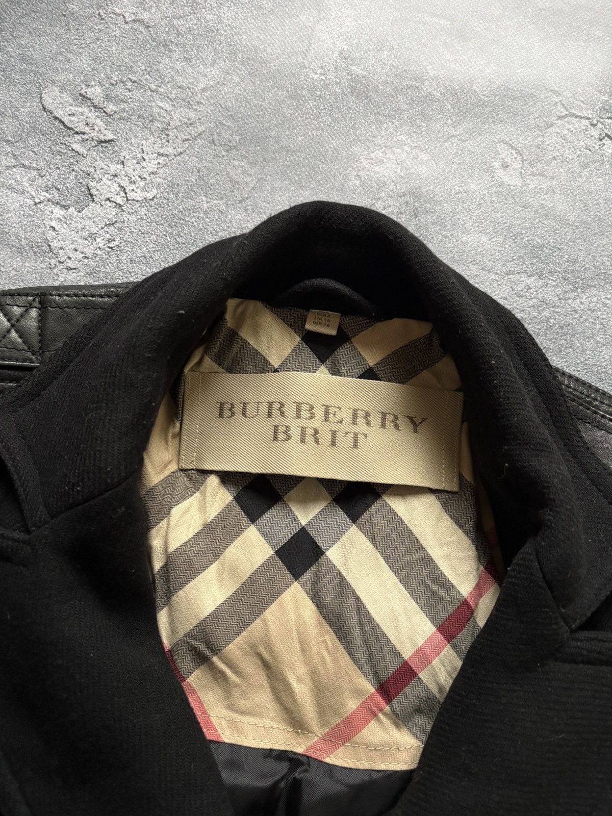 Burberry Vintage Burberry Nova Check Luxury Wool Leather Jacket Size XS / US 0-2 / IT 36-38 - 9 Thumbnail