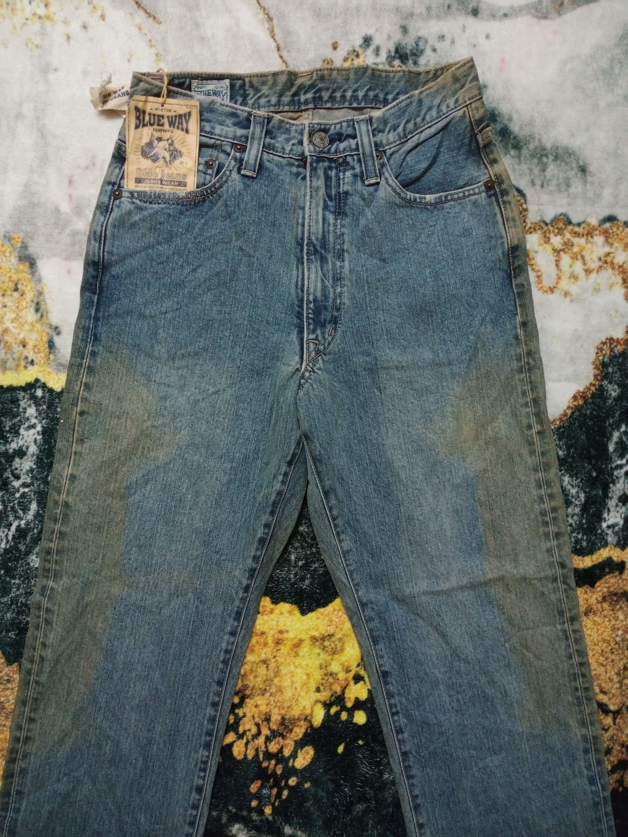 If Six Was Nine × Japanese Brand Vintage Blue Way Japan Distressed Denim Pants Size US 29 - 6 Thumbnail