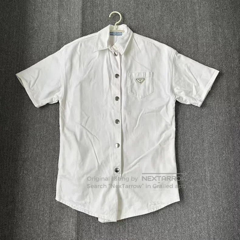 Prada Prada White denim jumpsuit Size 24" / US 00 / IT 34 - 1 Thumbnail