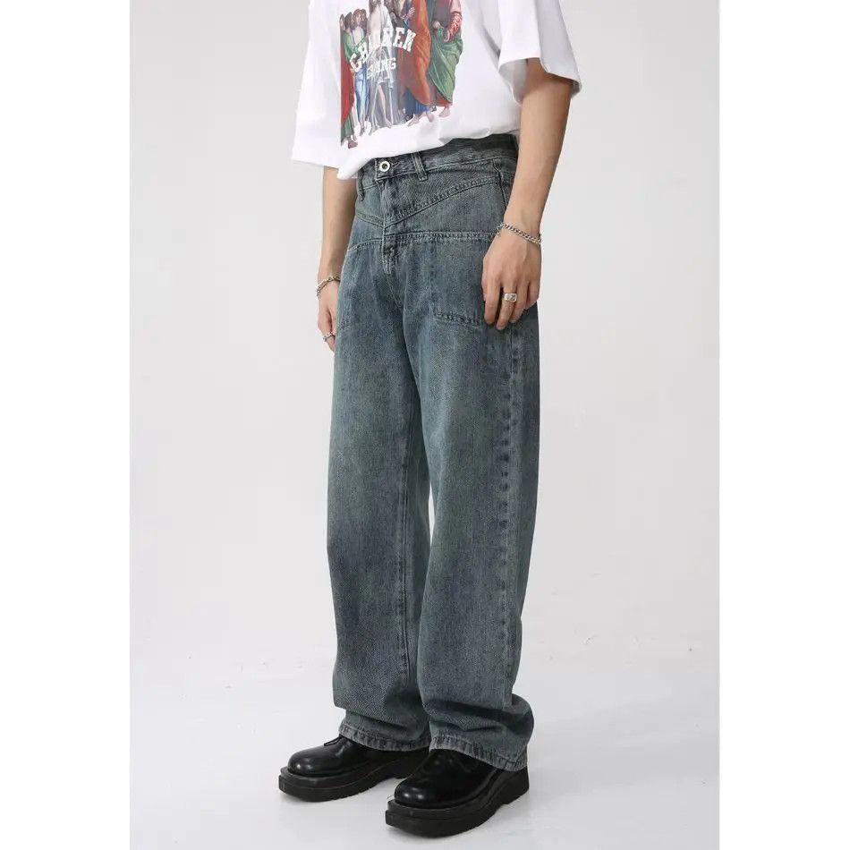 Japanese Brand Retro loose straight pocket jeans Size US 32 / EU 48 - 3 Thumbnail