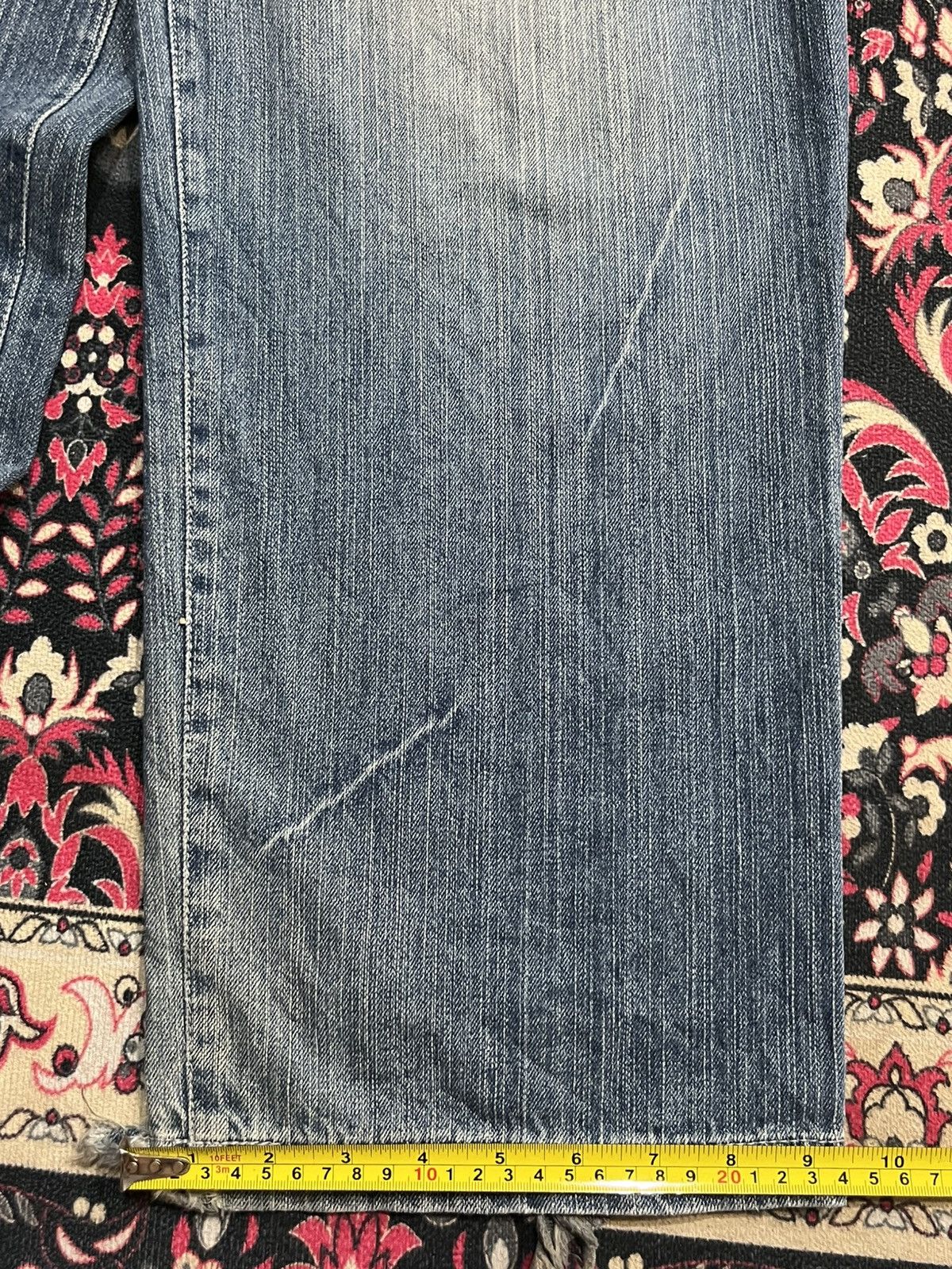 JNCO Thriller Denim Embossed Slogan High Rise Loose Baggy Jeans Size US 30 / EU 46 - 17 Thumbnail