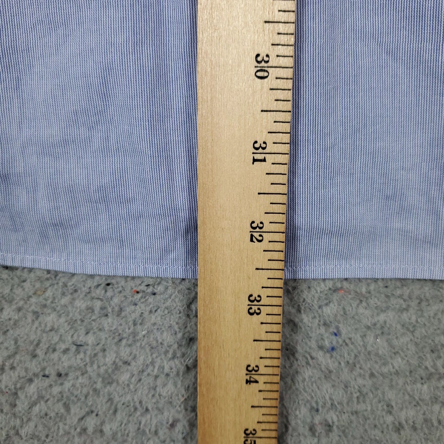 Tommy Hilfiger VINTAGE Tommy Hilfiger Shirt Mens 17.5 XL Blue Striped Dress Shirt Long Sleeve Button Up Wide Collar Men’s XL Blue 90s Preppy Wedding Mens Size 46R - 6 Thumbnail