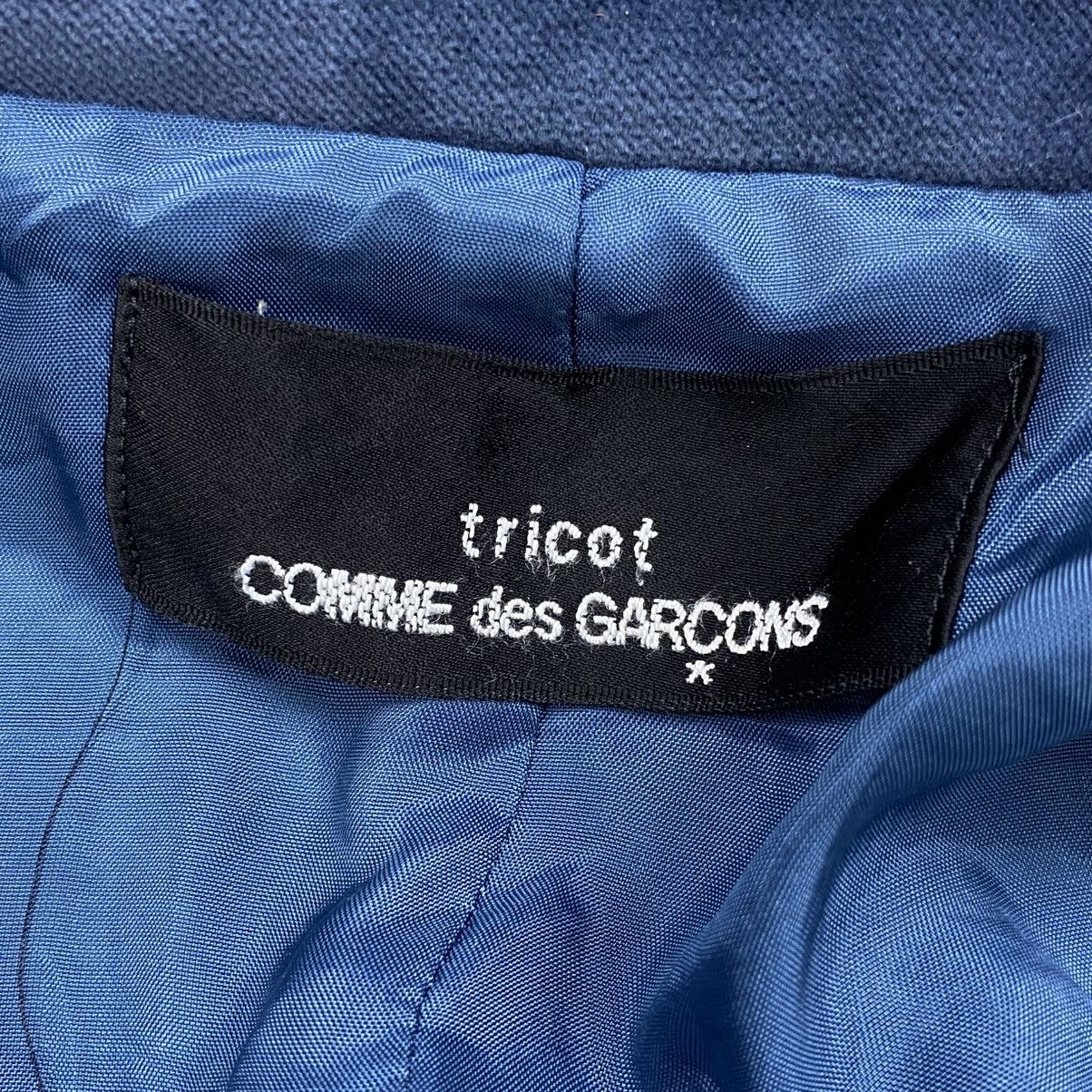 Tricot Comme des Garcons Blue Velour Blazer Size M / US 6-8 / IT 42-44 - 4 Thumbnail