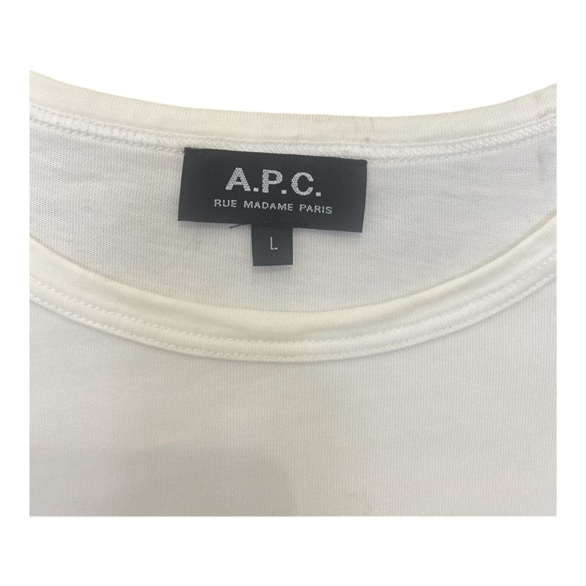 A.P.C. A.P.C RUE MADAME PARIS TOUITRONIC WHITE TEE Size L / US 10 / IT 46 - 3 Thumbnail