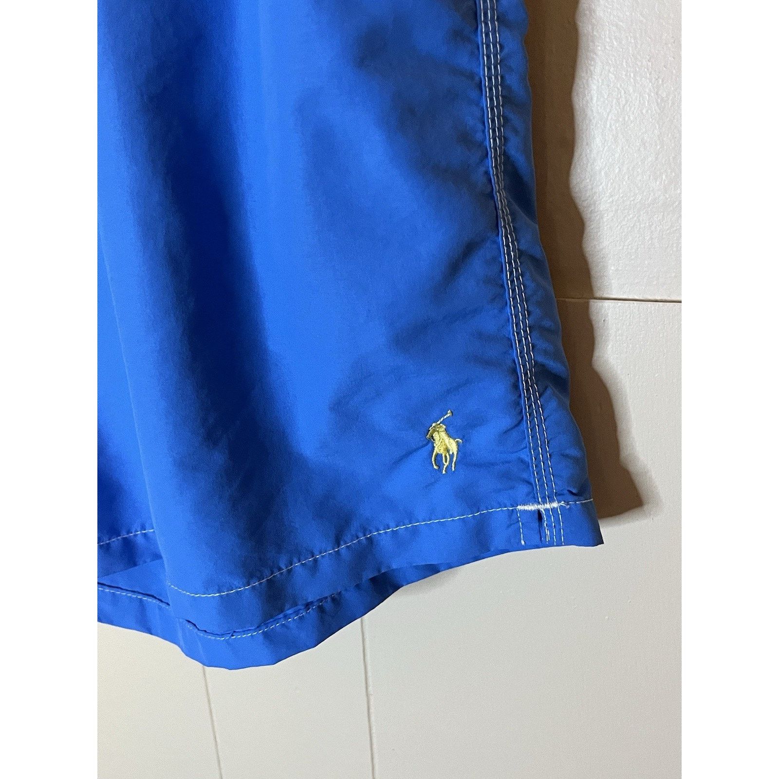 Polo Ralph Lauren Polo Ralph Lauren Mens XL Blue Swim Trunks Yellow Pony Size US 36 / EU 52 - 2 Thumbnail