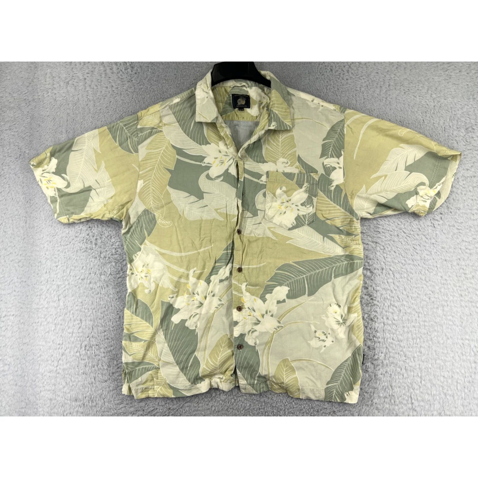 Vintage Daniel David Shirt Men XL Green Hawaiian Luau Aloha Beach Floral Palm Tree Button-Up Size US XL / EU 56 / 4 - 2 Thumbnail
