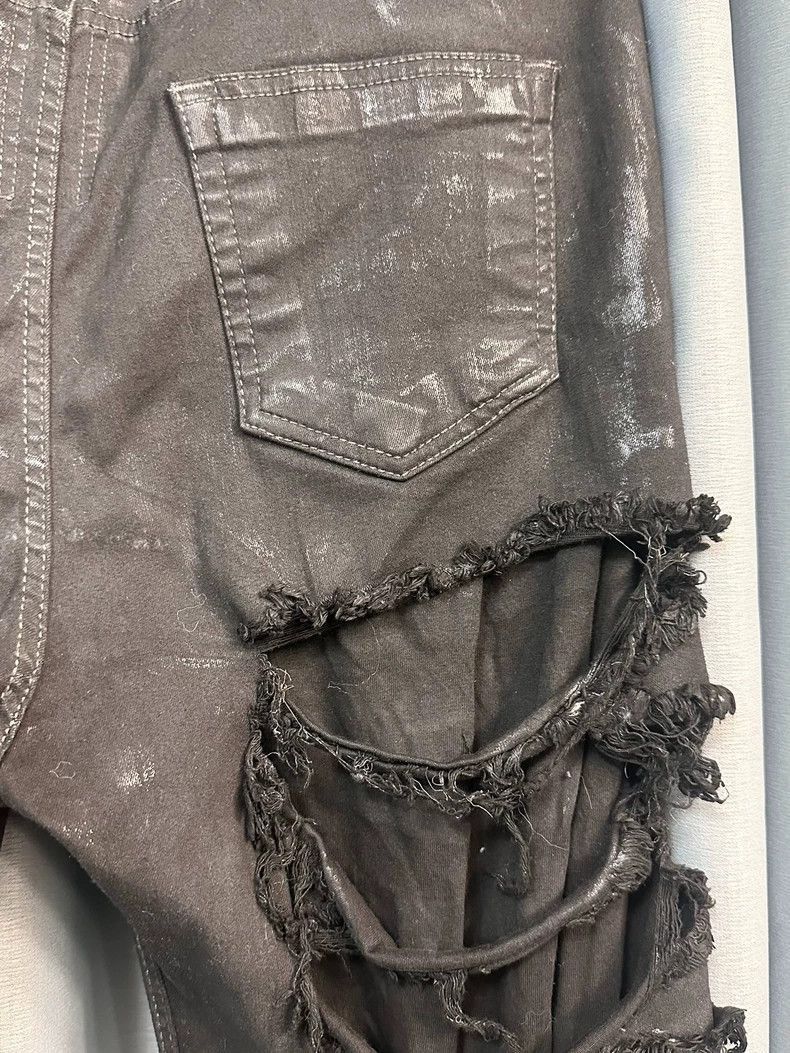Rick Owens Rick Owens Corrosive wax jeans with holes.-2506 Size US 33 - 5 Thumbnail