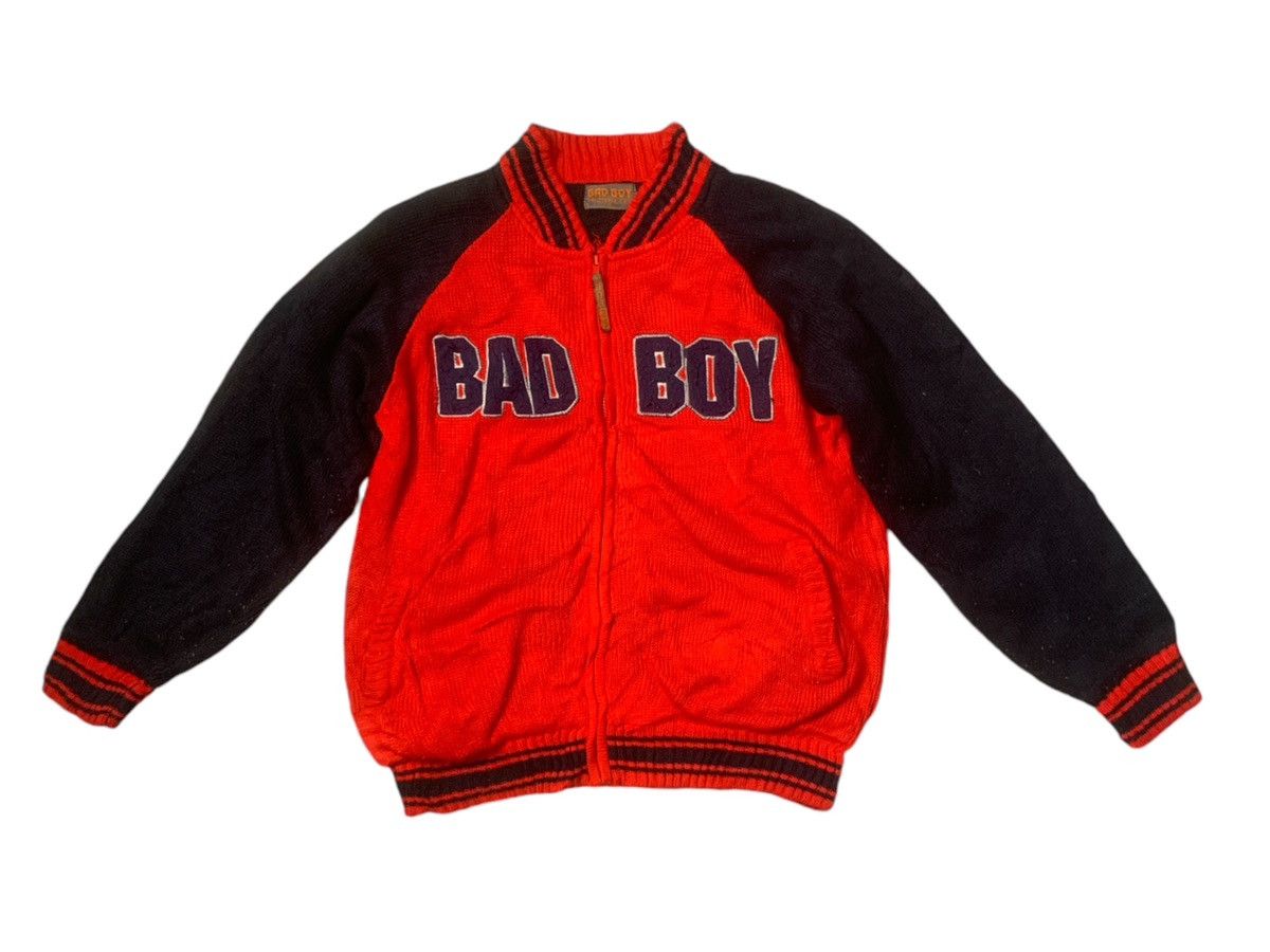 Japanese Brand × Vintage Rare Design Vintage Badboy Zipper Knitwear Sweater Size US XL / EU 56 / 4 - 1 Thumbnail