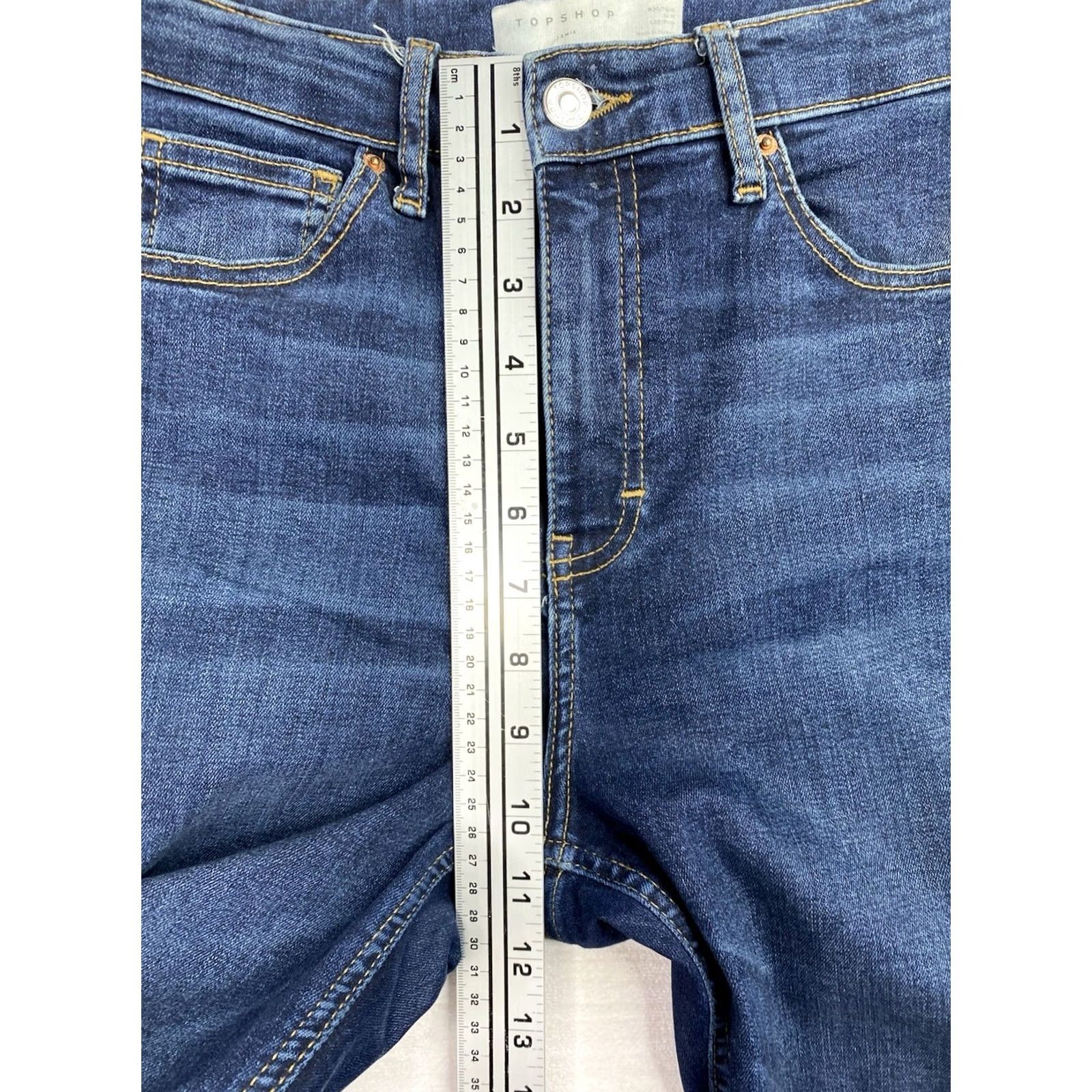 Topshop Topshop Jamie Jeans Womens Skinny Dark Wash 30 5-Pocket Denim Stretch Pocket Design Slim Modern Fit Womens Jeans Size 30" / US 8 / IT 44 - 5 Thumbnail