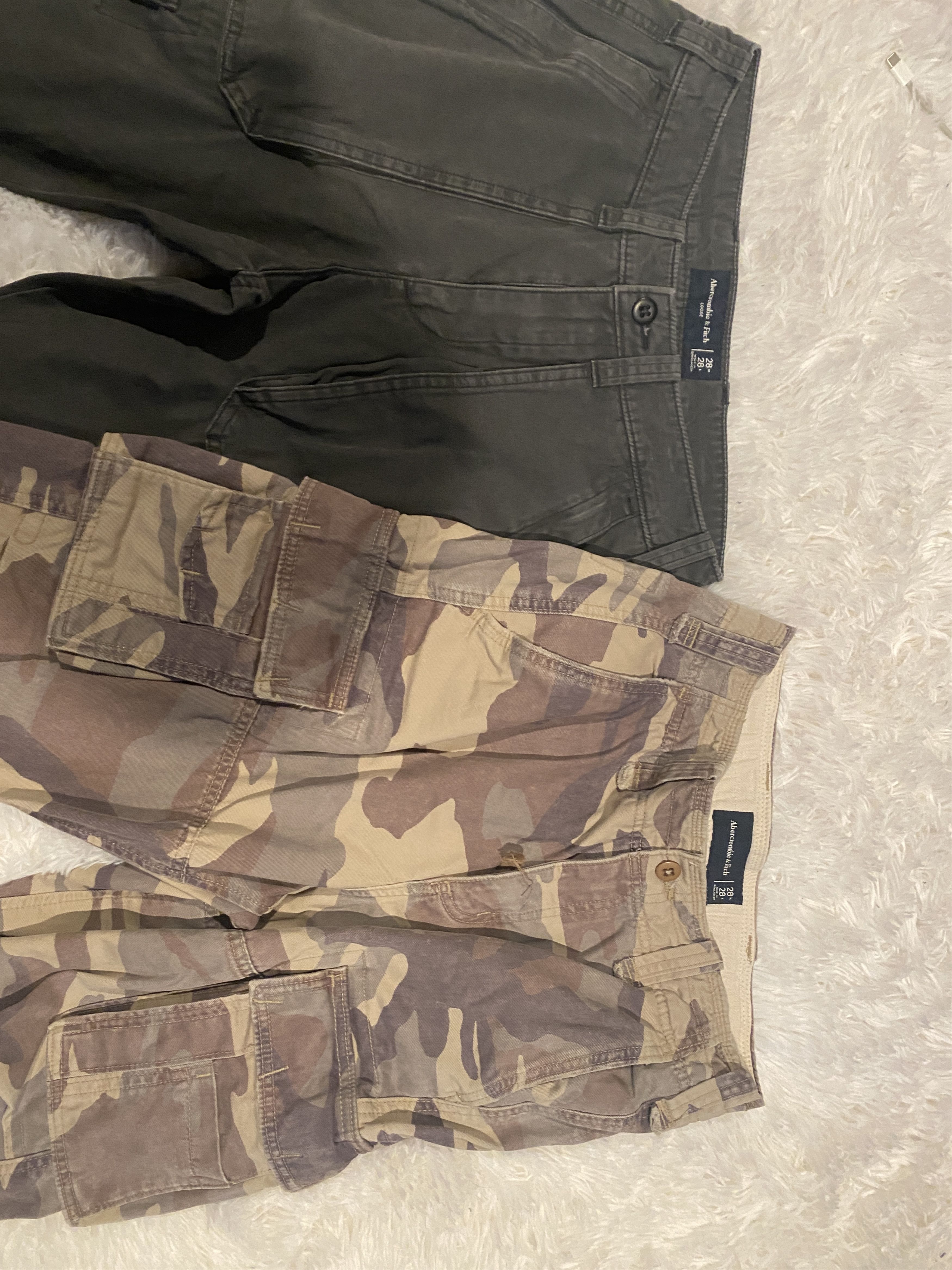 Abercrombie & Fitch Lot of 2 Abercrombie & Fitch Camo Cargo Pants Black Camofla Size US 28 / EU 44 - 5 Thumbnail