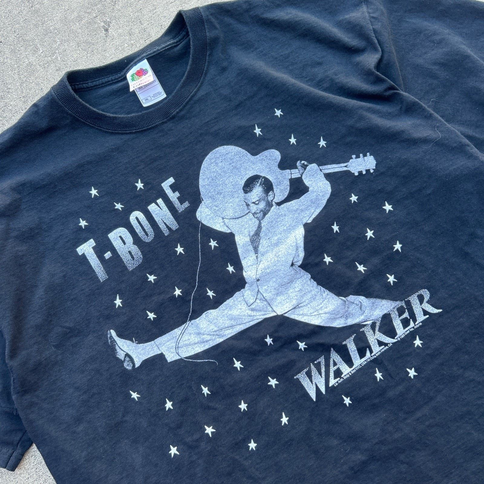 Fruit Of The Loom Vintage 1990s T-Bone Walker T-Shirt Black 1993 Music Tee XXL Size US XXL / EU 58 / 5 - 2 Thumbnail