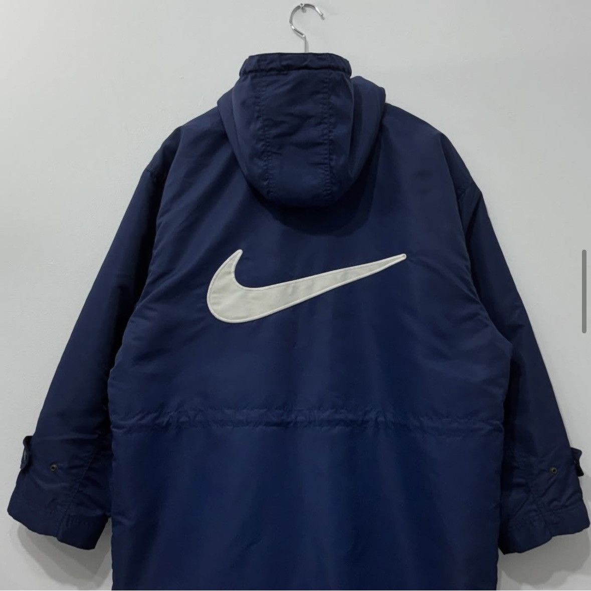 Nike × Vintage Vintage 90’s BIG swoosh Parkha Jacket Size US XL / EU 56 / 4 - 1 Thumbnail