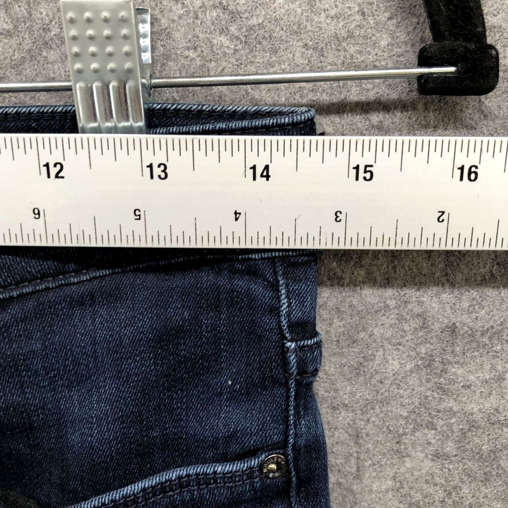 Zara Zara Sim Fit Jeans Womens 6 Medium Rise Blue Dark Wash Stretch Skinny Denim Cotton Blend Size 28" / US 6 / IT 42 - 7 Thumbnail