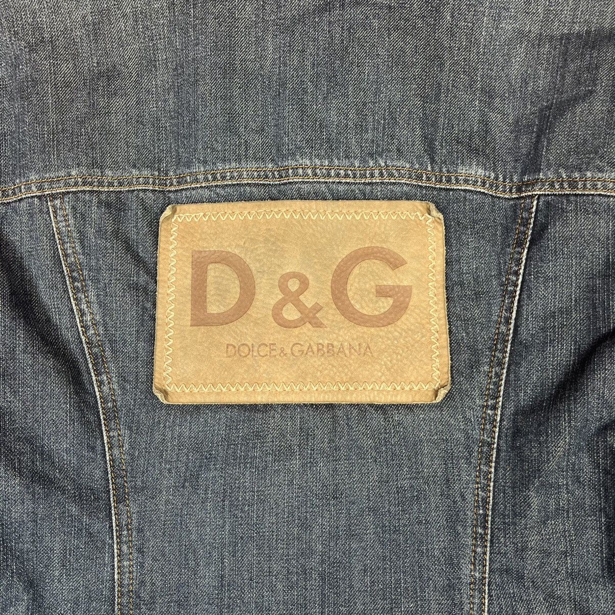 Dolce & Gabbana Dolce & Gabbana Denim Jacket Tiger Lining Logo Back Patch Size L / US 10 / IT 46 - 6 Thumbnail