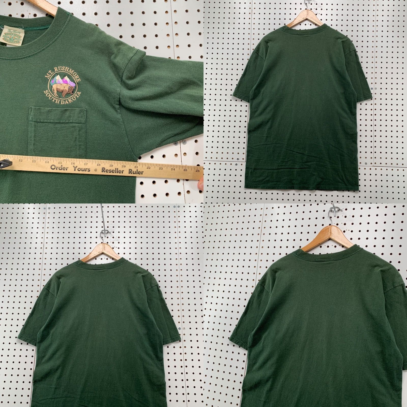 Vintage VINTAGE Mt Rushmore South Dakota Shirt Mens Large Green Pocket USA 90s Vintage Graphic Print T-Shirt Crew Neck Short Sleeve Fred Harvey Size US L / EU 52-54 / 3 - 9 Thumbnail
