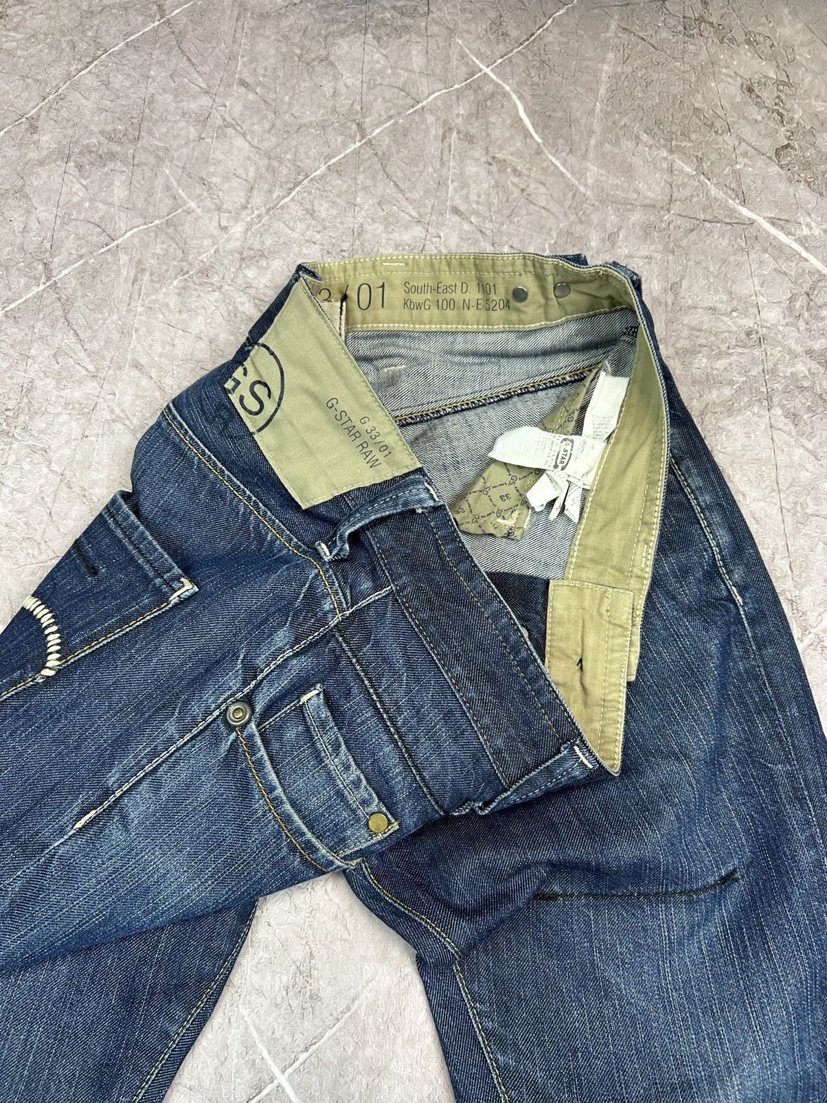 G-Star × Japanese Brand G-Star Raw Jack Dirty Wash Jeans Size US 33 - 7 Thumbnail
