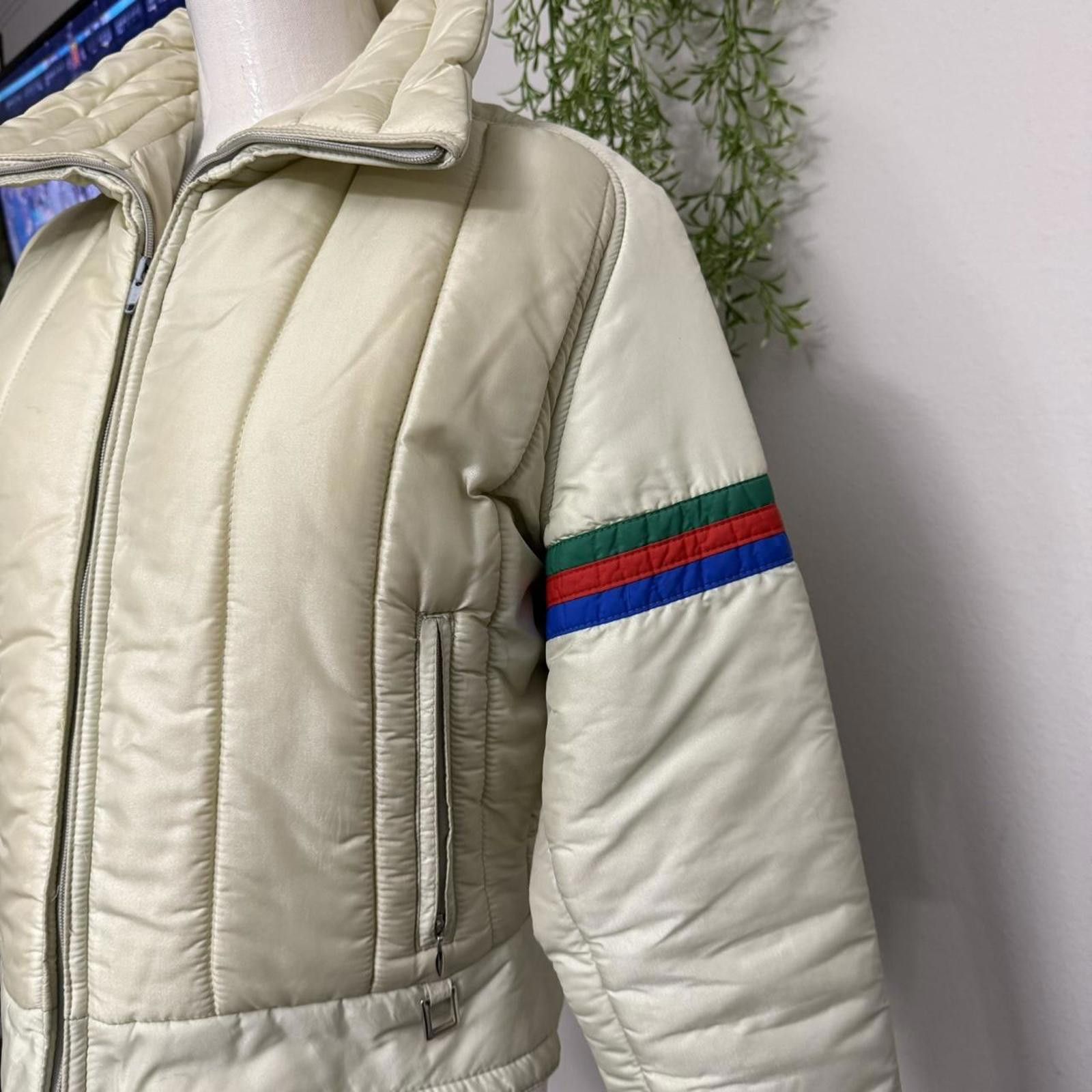 Designer Vintage 70s Ski puffer crop retro jacket small Size US S / EU 44-46 / 1 - 3 Thumbnail