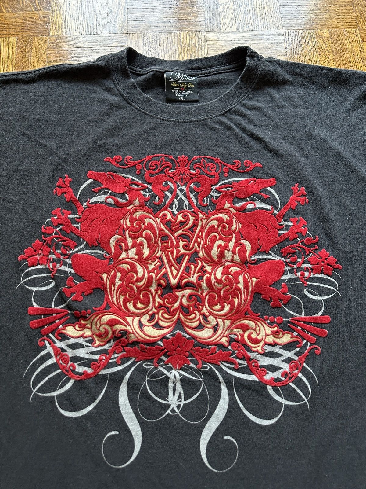 Mecca Vintage Y2K Mecca Apparel Felt Graphic Tee Size US XXL / EU 58 / 5 - 2 Thumbnail