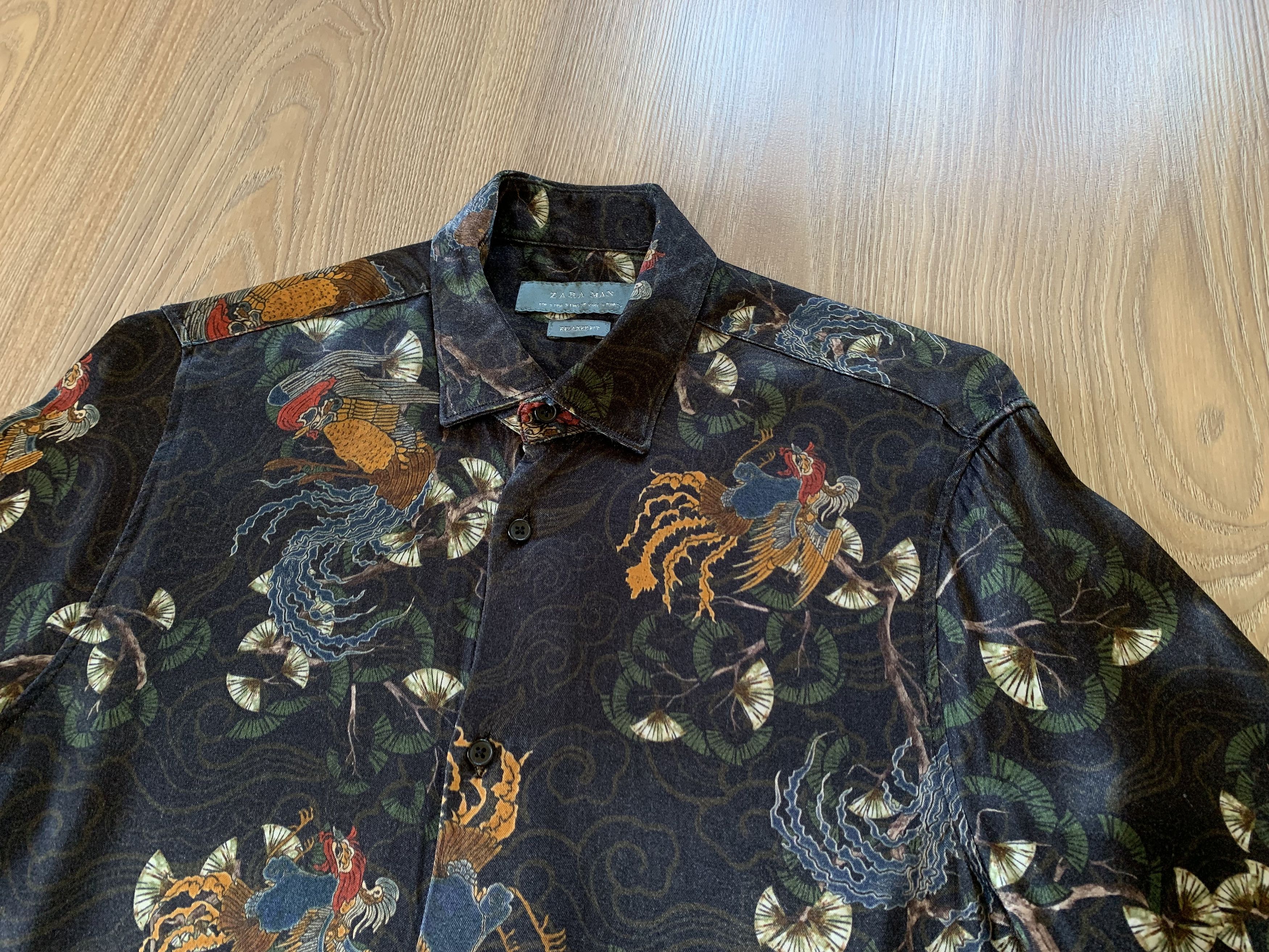 Designer × Zara Zara Man Regular Fit Long Sleeve Printed Shirt Size US S / EU 44-46 / 1 - 4 Thumbnail