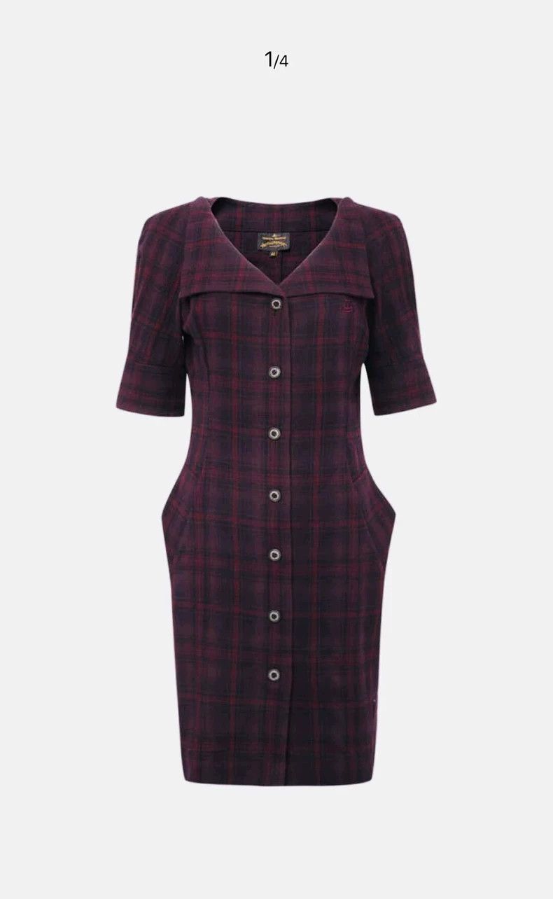 Vivienne Westwood Vivienne Westwood Purple retro dress Size S / US 4 / IT 40 - 1 Thumbnail