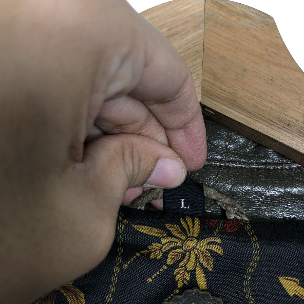 Genuine Leather 🔥90’s Vintage Leather Jacket Squiti Man Japan Rare Lining Size US L / EU 52-54 / 3 - 14 Thumbnail